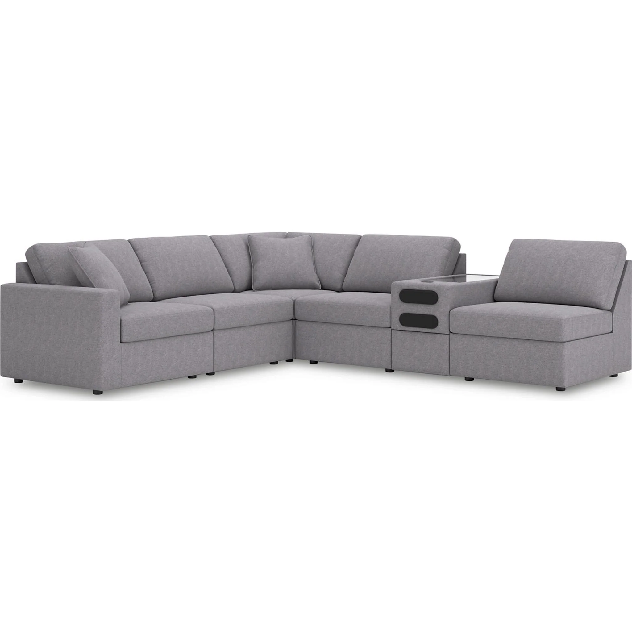 Modmax 6 Piece Modular Sectional with Audio Console - Image 40