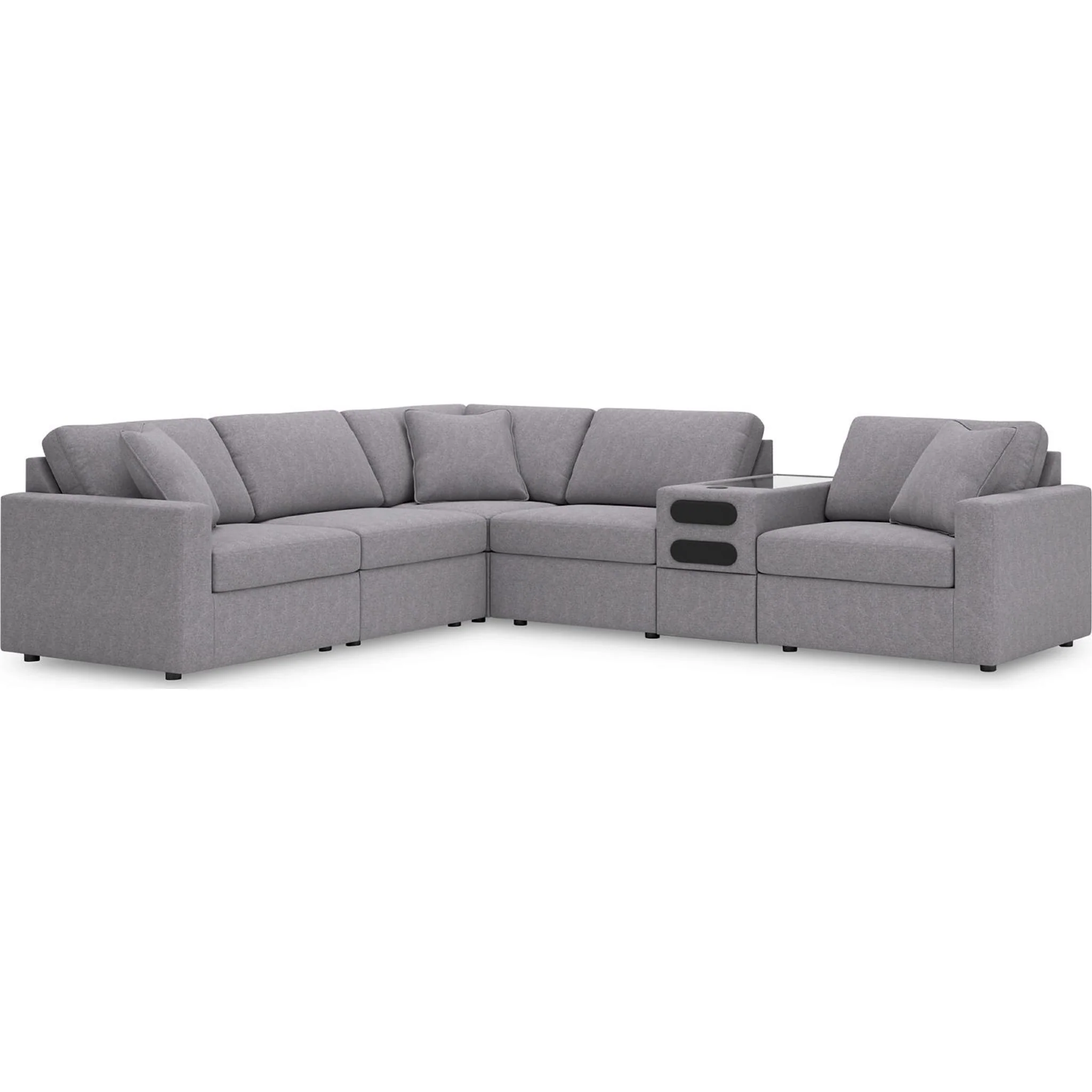 Modmax 6 Piece Modular Sectional with Audio Console - Image 24
