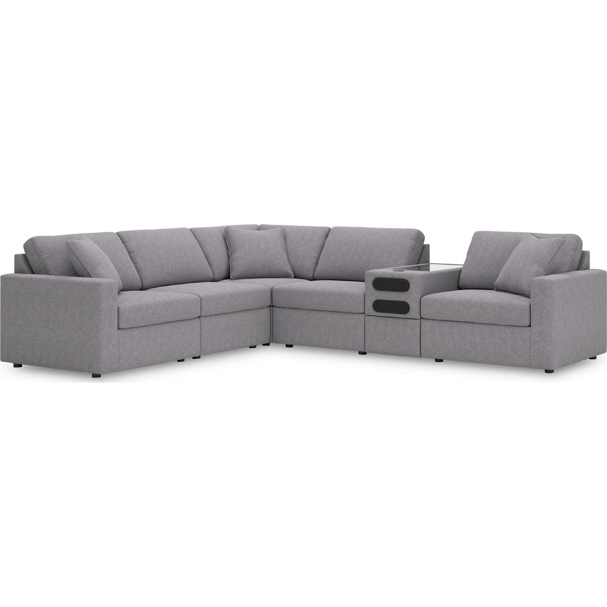 Modmax 6 Piece Modular Sectional with Audio Console - Image 51