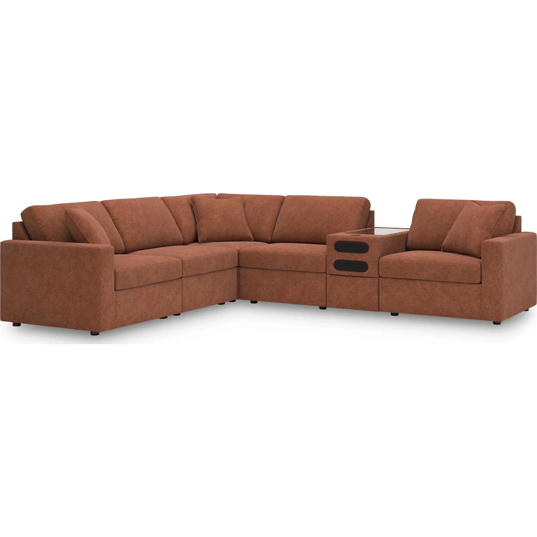 Modmax 6 Piece Modular Sectional with Audio Console - Image 7