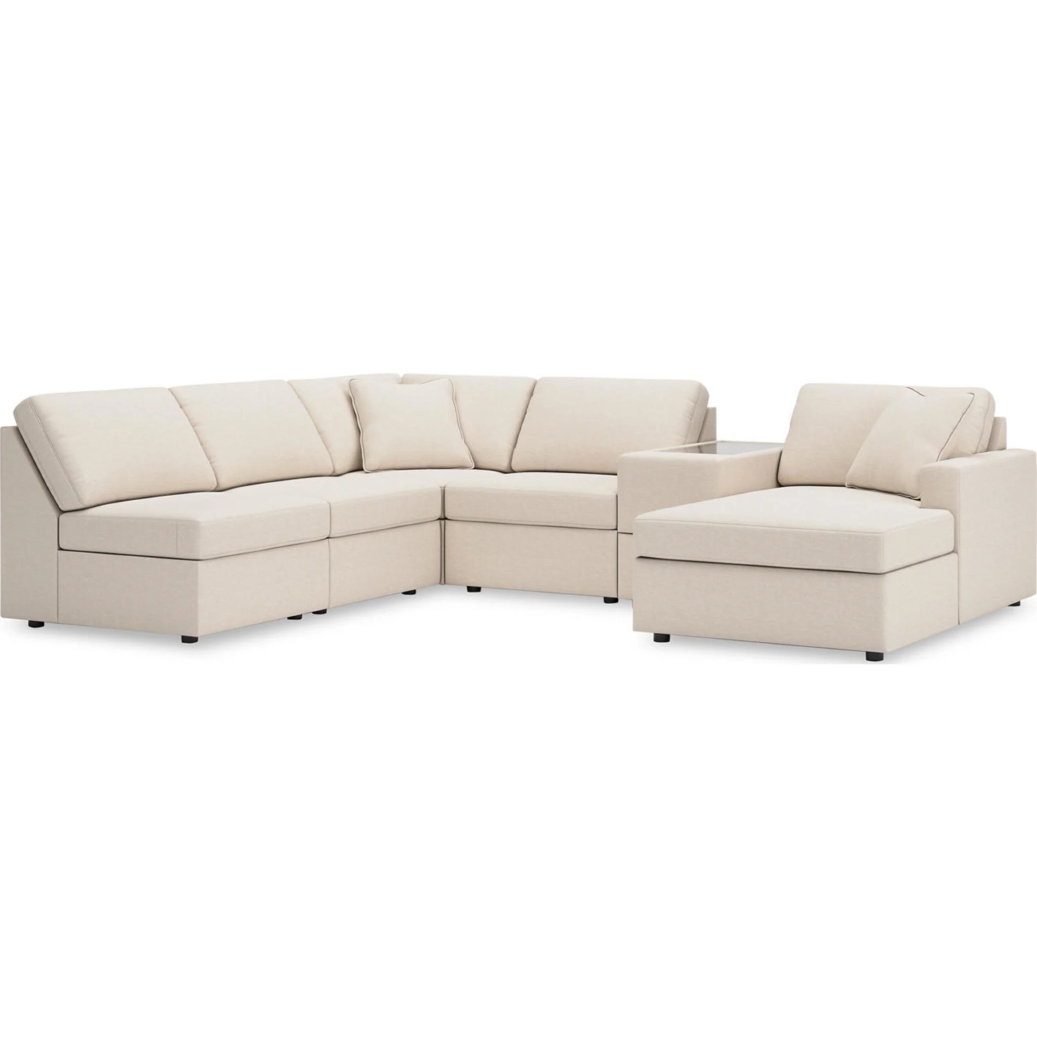 Modmax 6 Piece Modular Sectional with Chaise and Storage Console - Image 29