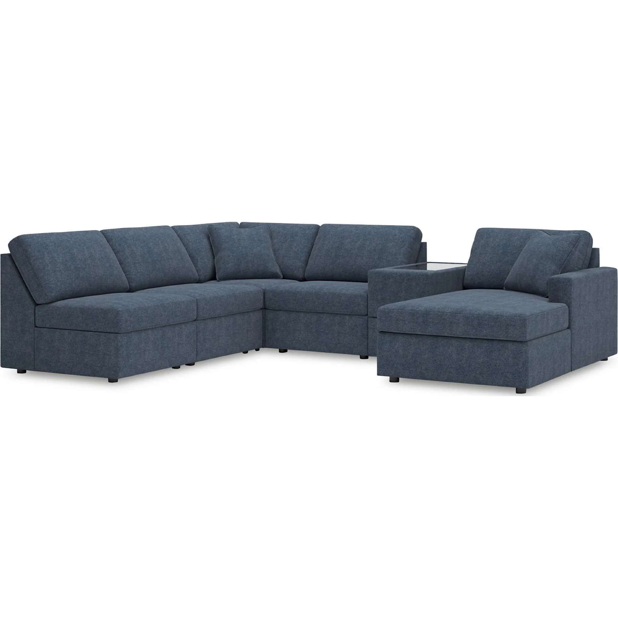 Modmax 6 Piece Modular Sectional with Chaise and Storage Console - Image 3