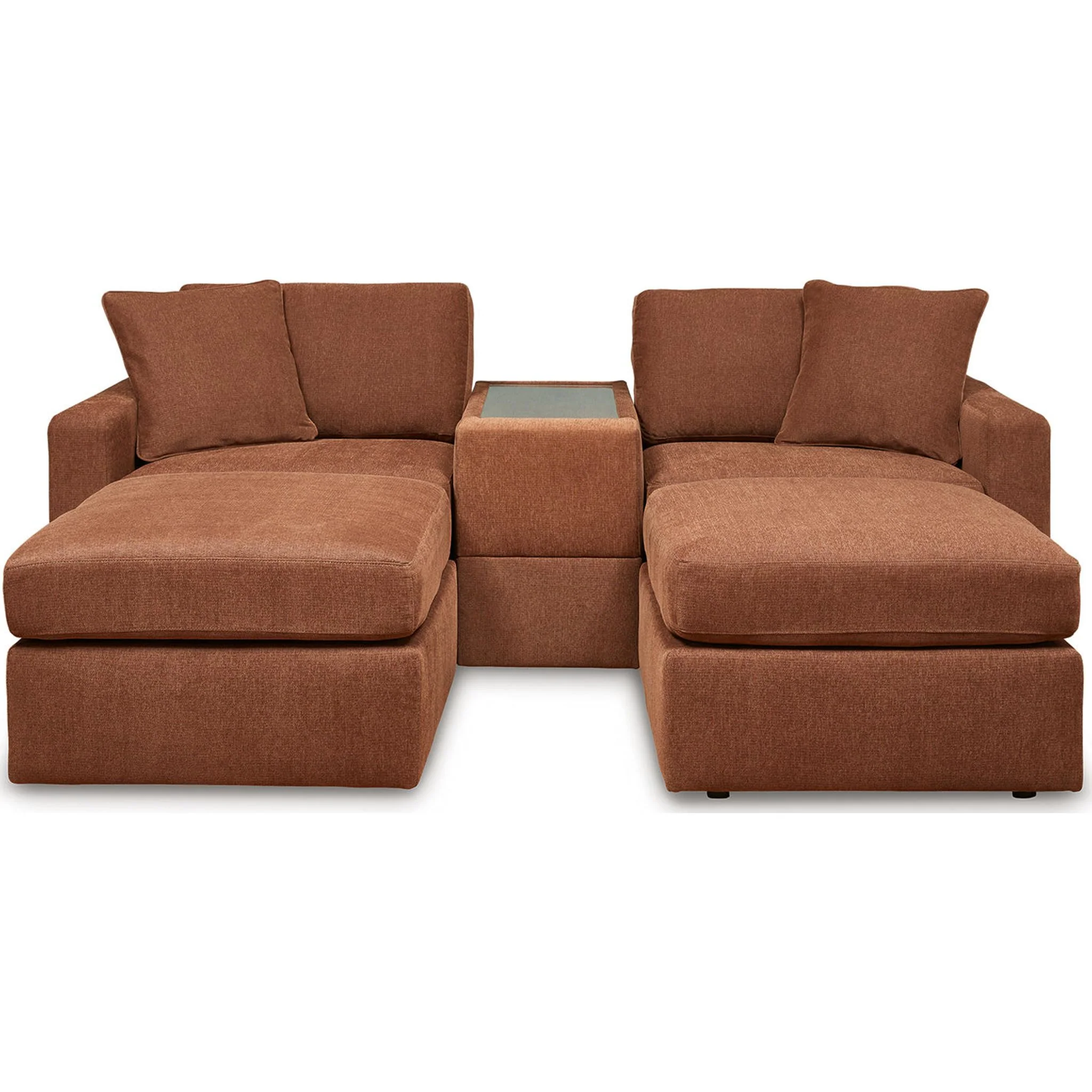 Modmax 6 Piece Modular Sectional with Chaise and Storage Console - Image 52