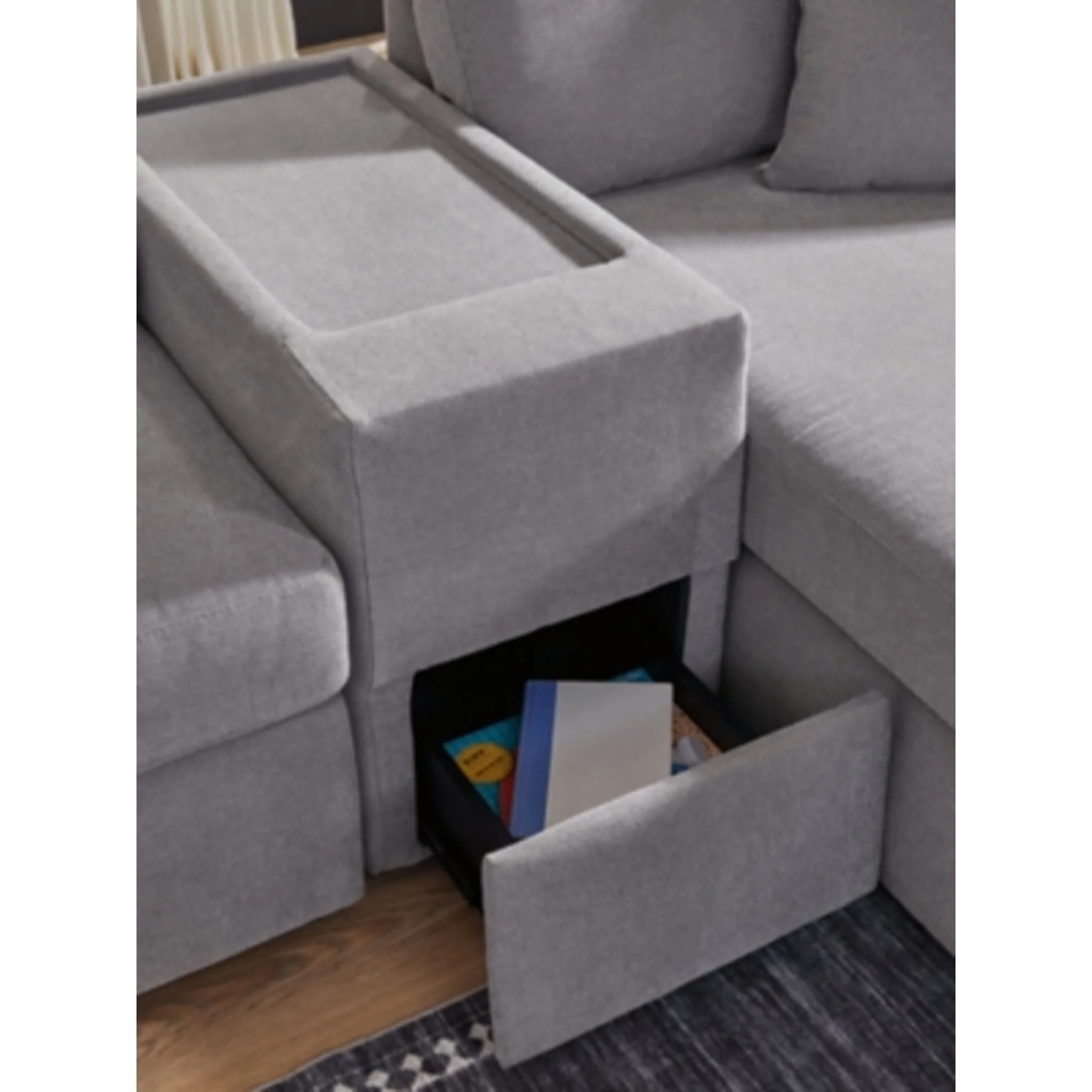 Modmax 6 Piece Modular Sectional with Storage Console - Image 102