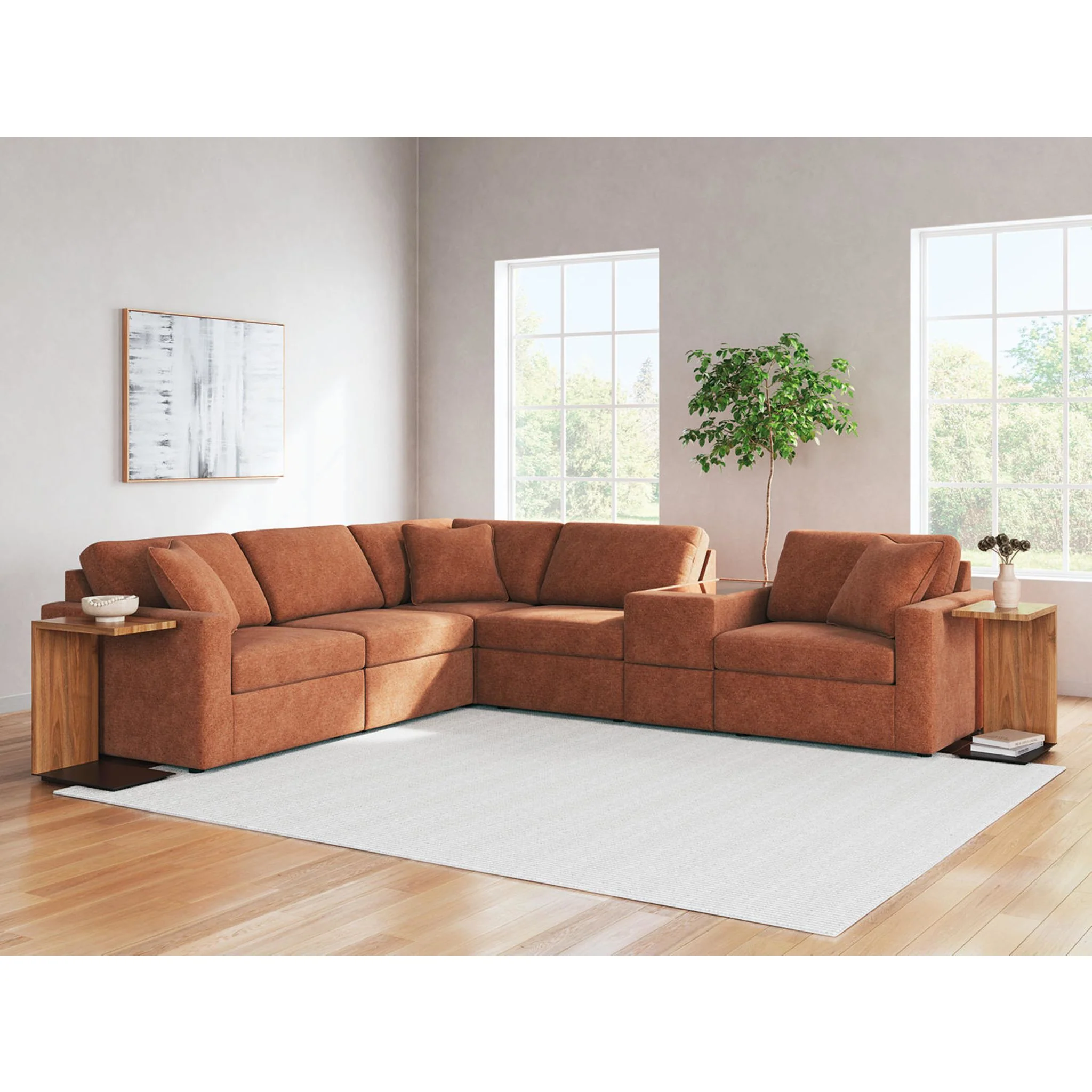 Modmax 6 Piece Modular Sectional with Storage Console - Image 2
