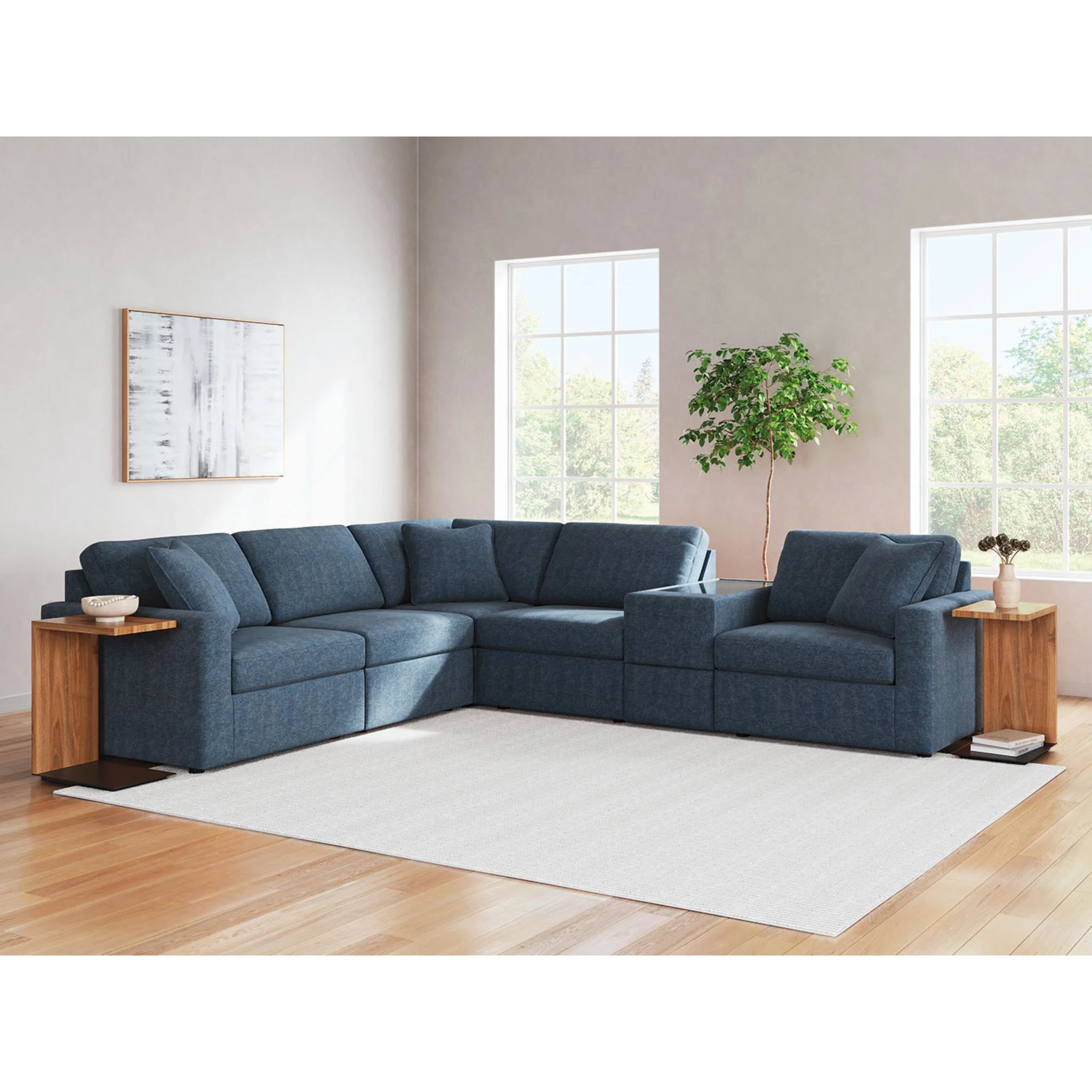 Modmax 6 Piece Modular Sectional with Storage Console - Image 30