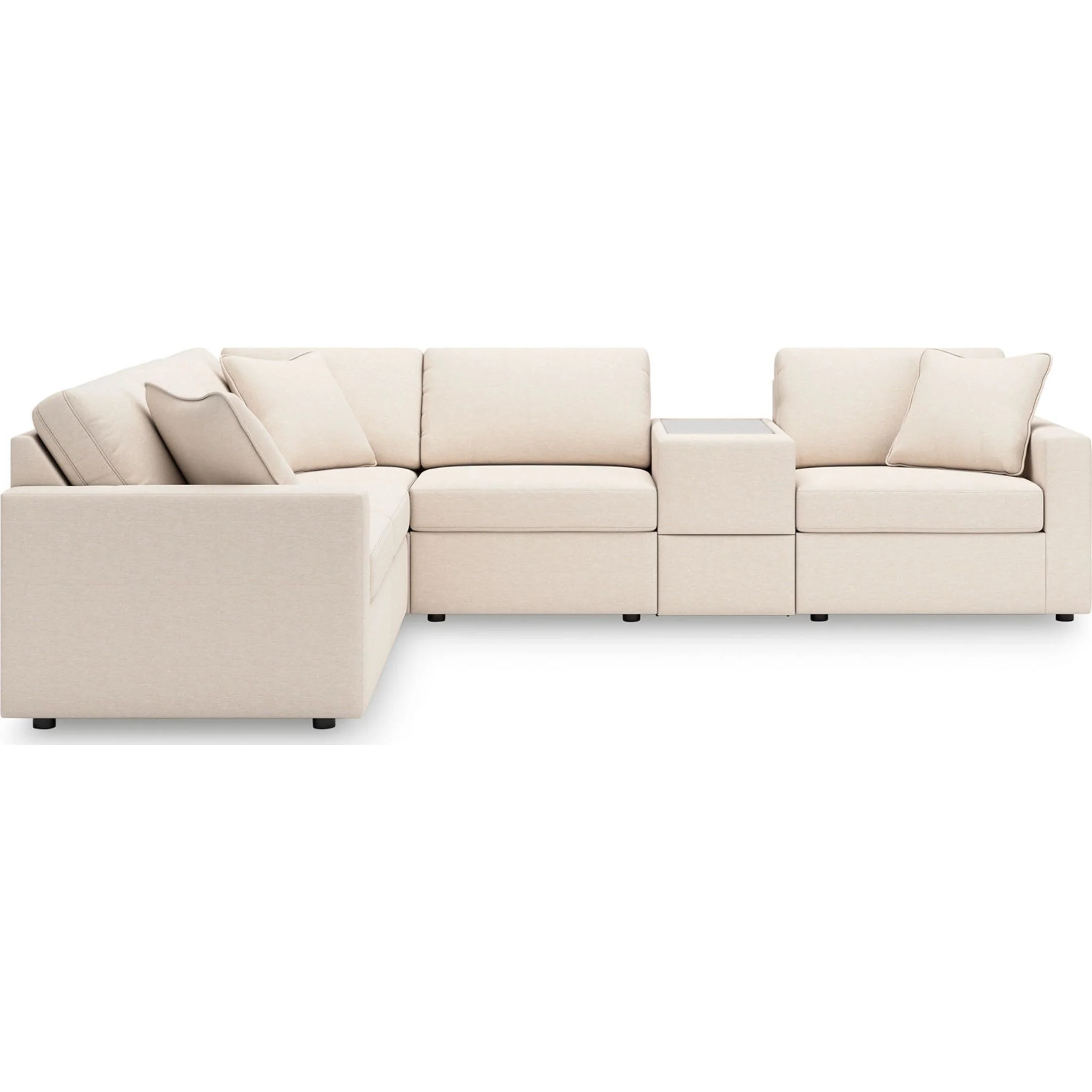 Modmax 6 Piece Modular Sectional with Storage Console - Image 33