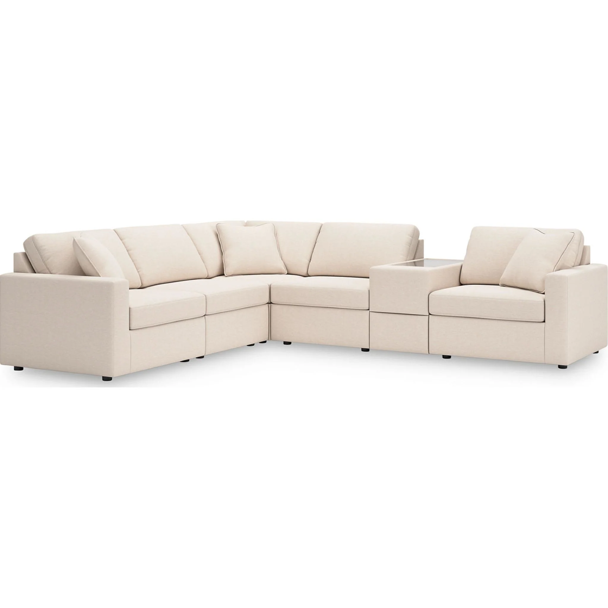 Modmax 6 Piece Modular Sectional with Storage Console - Image 42