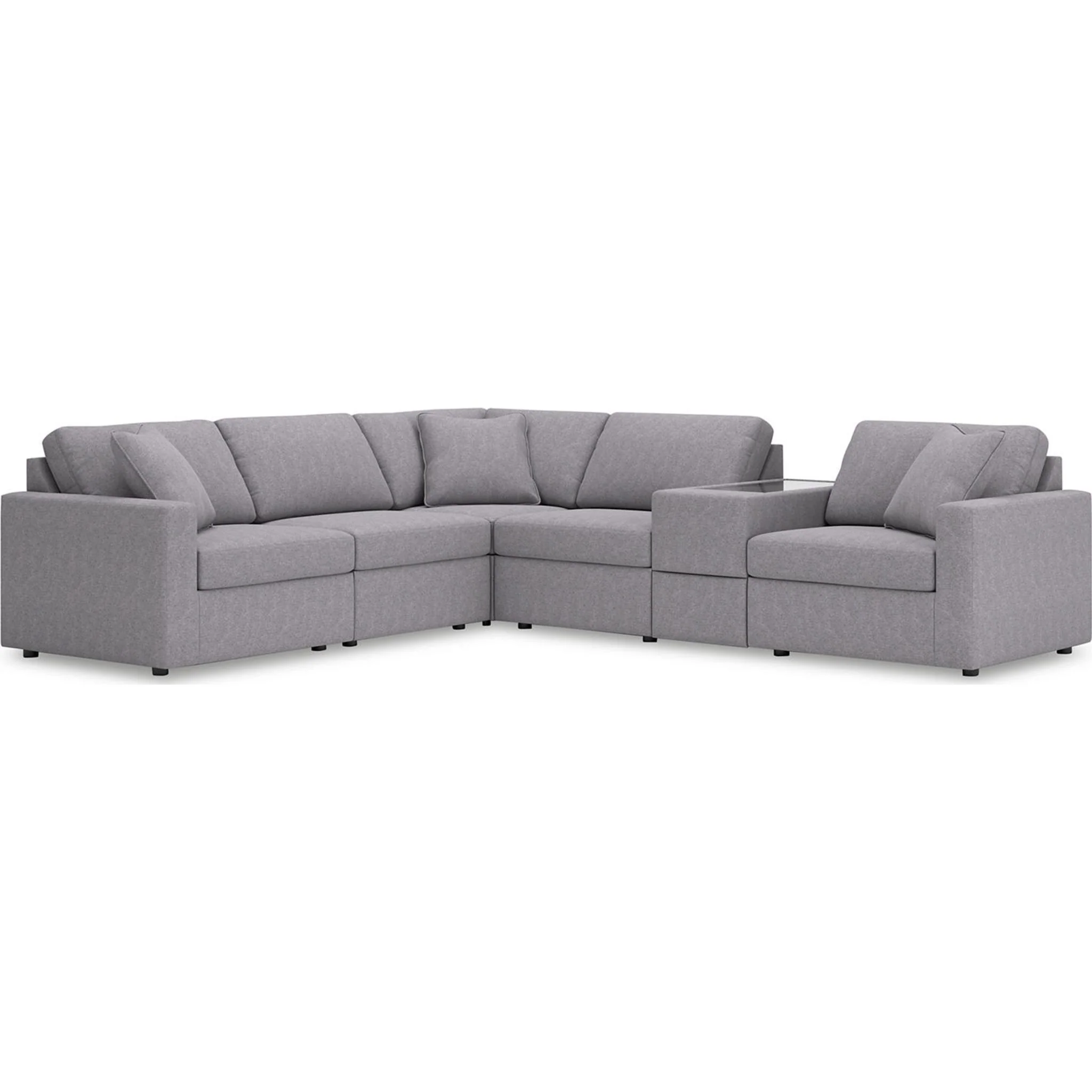 Modmax 6 Piece Modular Sectional with Storage Console - Image 87