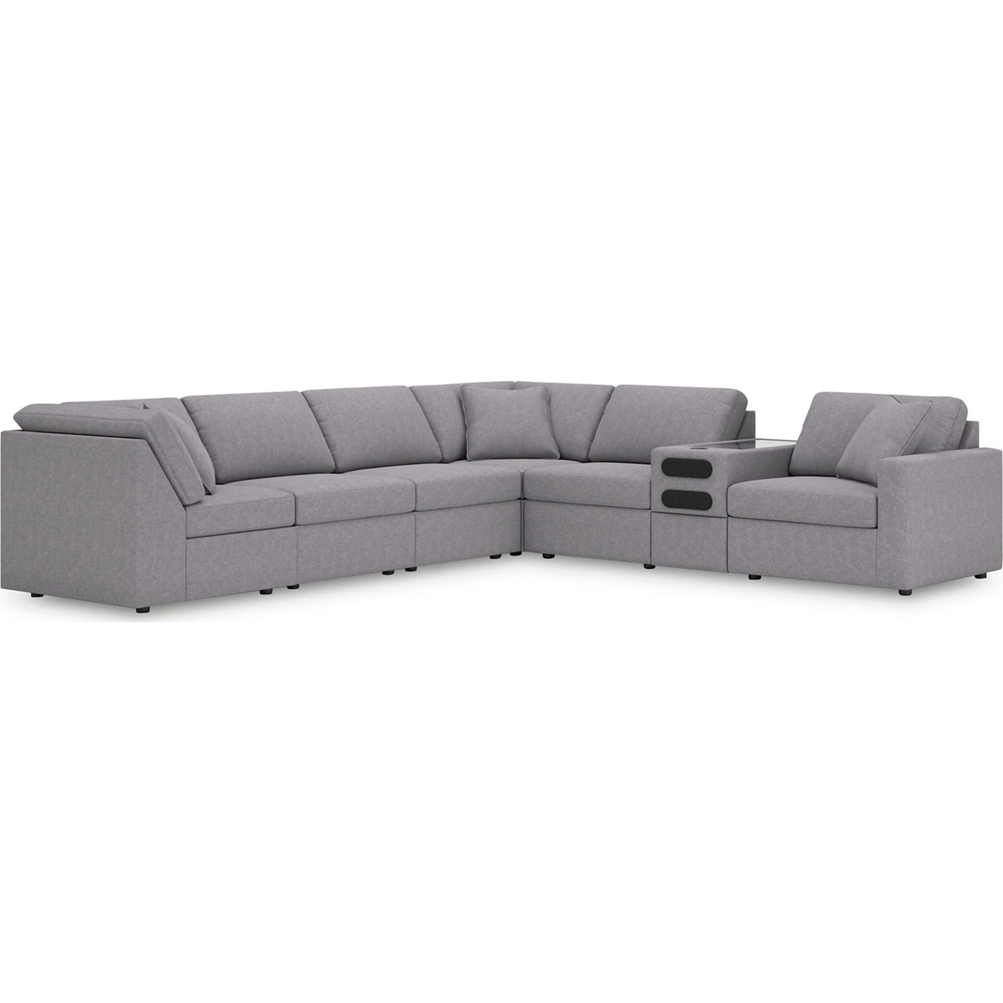 Modmax 7 Piece Modular Sectional with Audio Console - Image 35