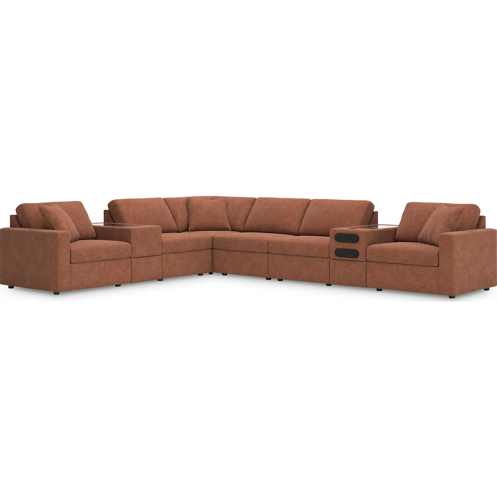 Modmax 8 Piece Modular Sectional with Audio and Storage Consoles - Image 16