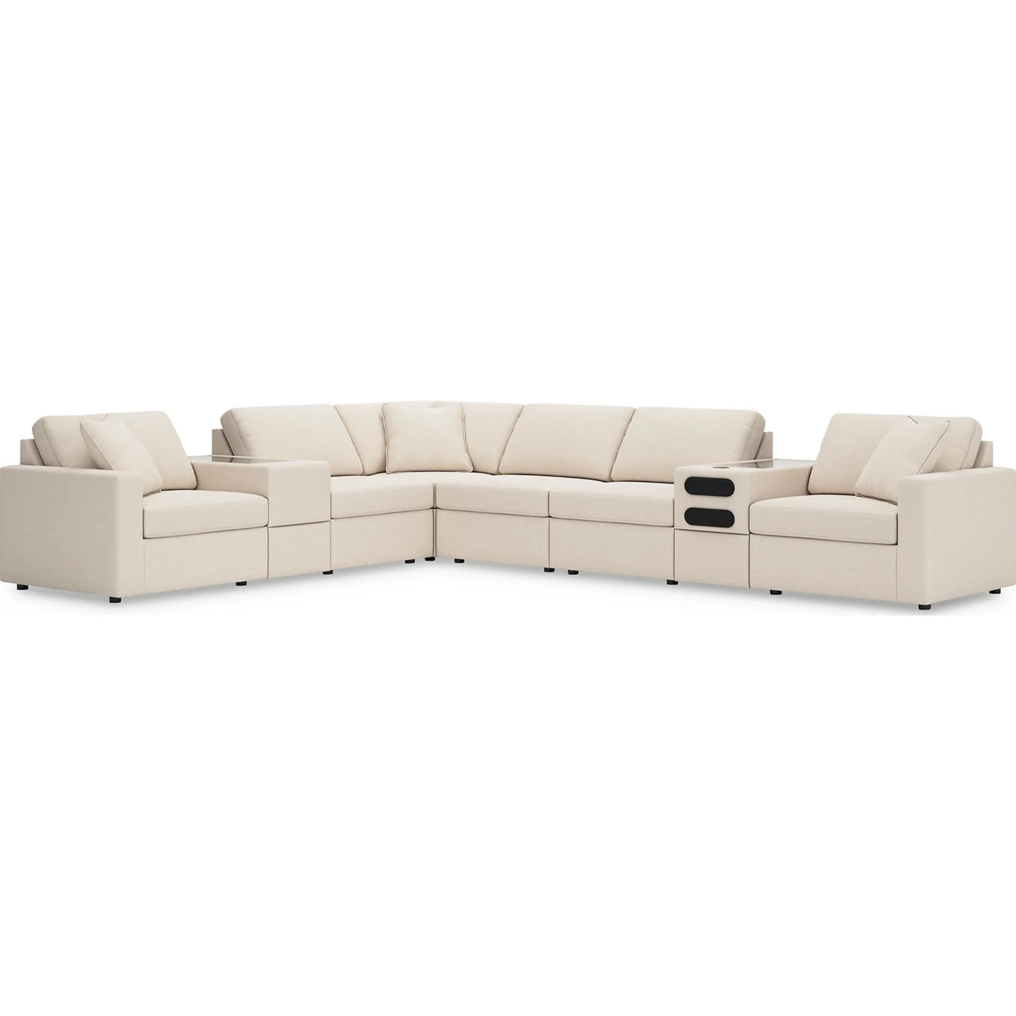 Modmax 8 Piece Modular Sectional with Audio and Storage Consoles - Image 9