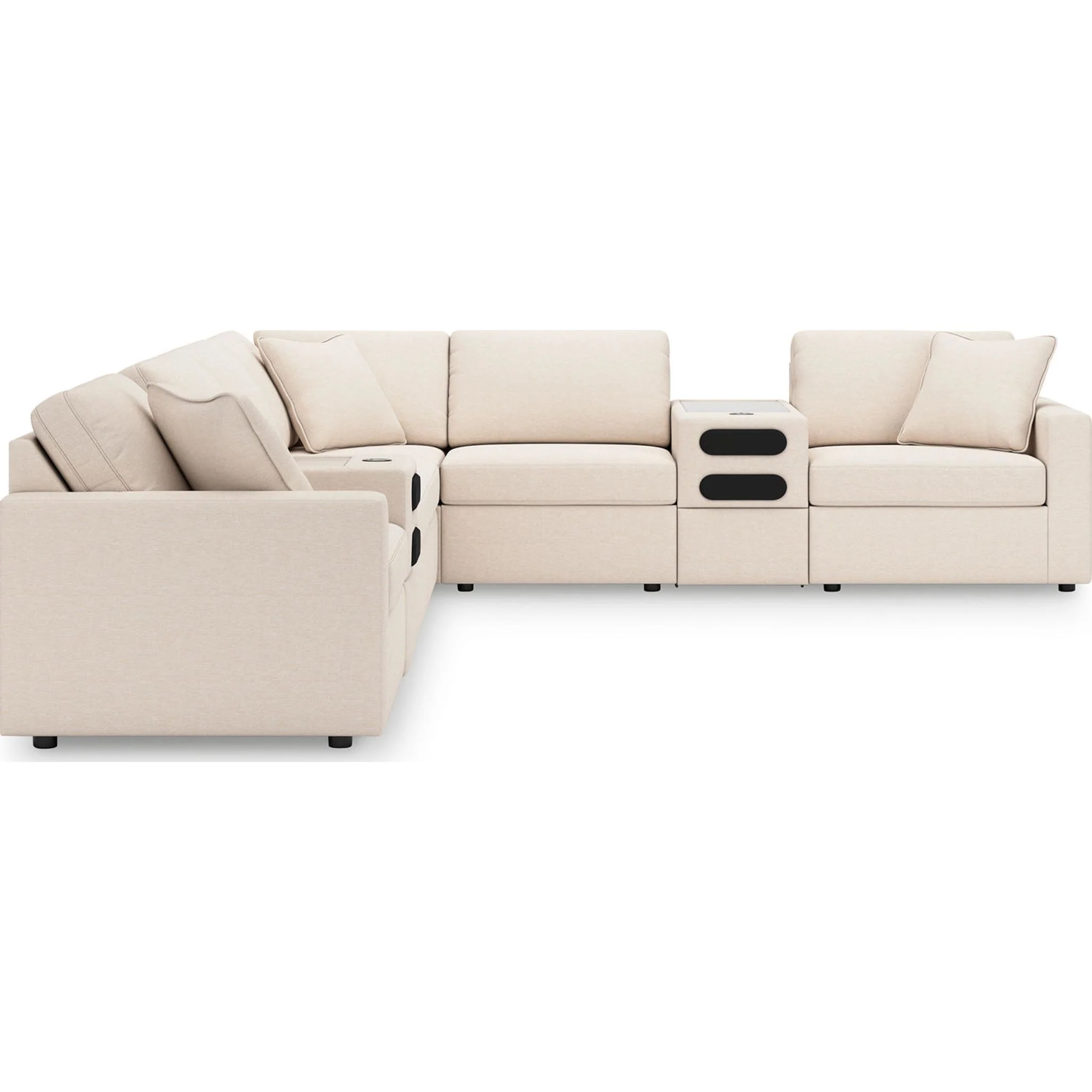 Modmax 8 Piece Modular Sectional with Audio Consoles - Image 36