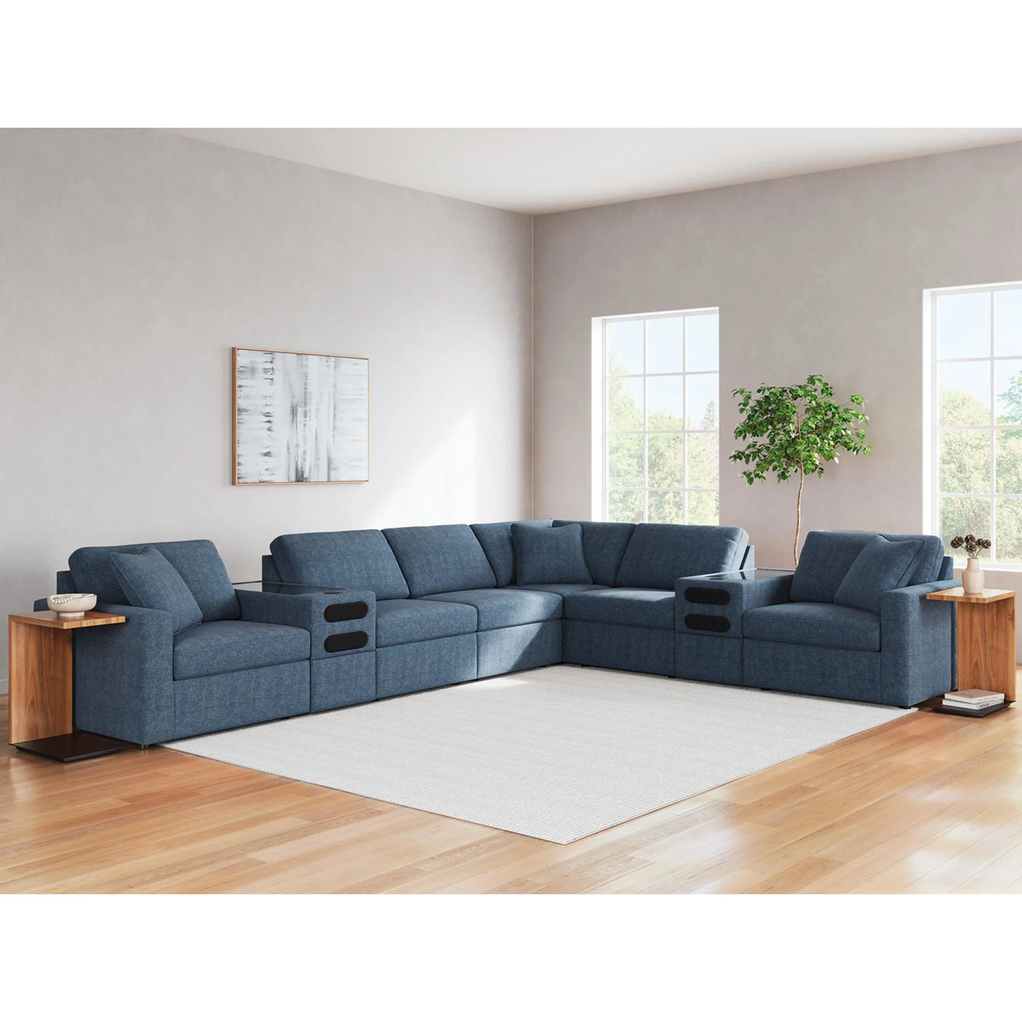 Modmax 8 Piece Modular Sectional with Audio Consoles - Image 57