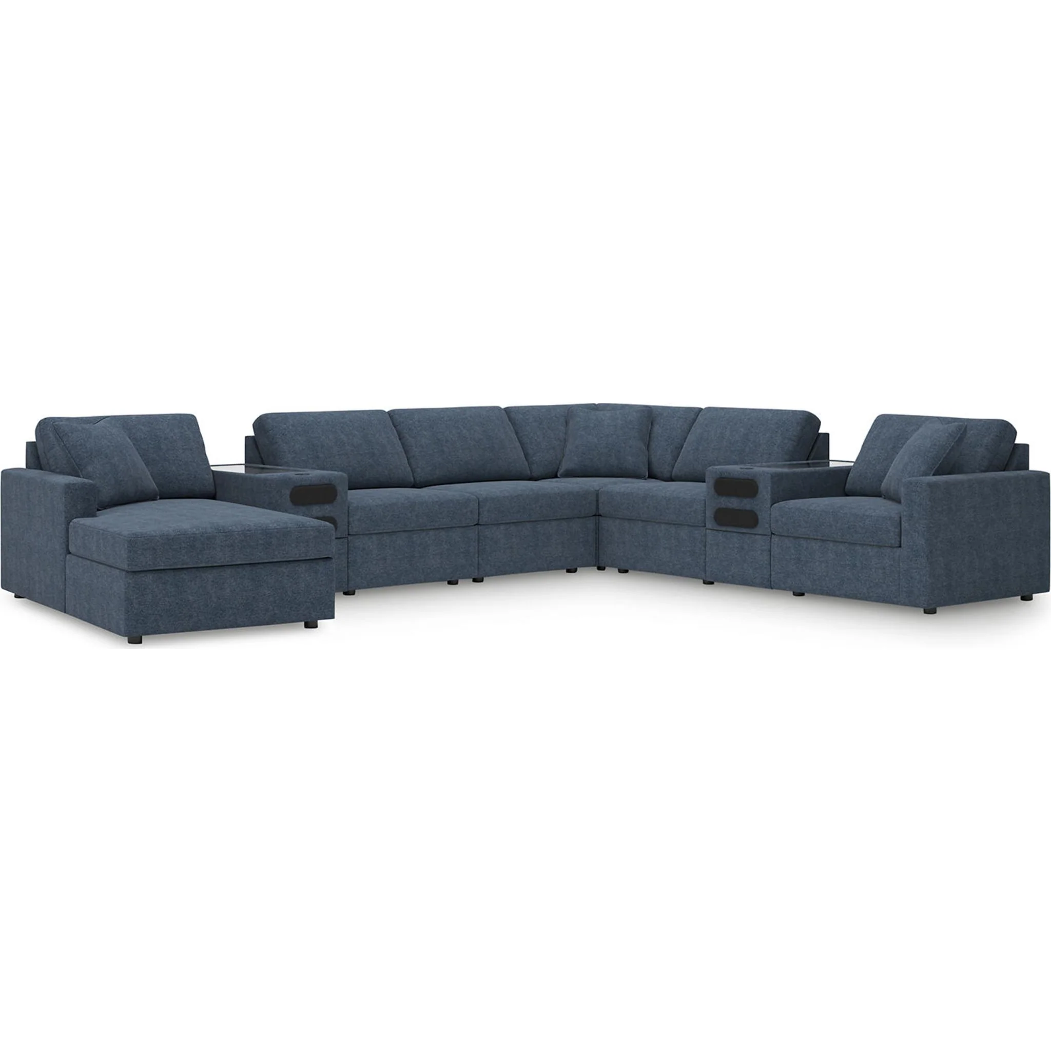 Modmax 8 Piece Modular Sectional with Chaise and Audio Consoles - Image 20