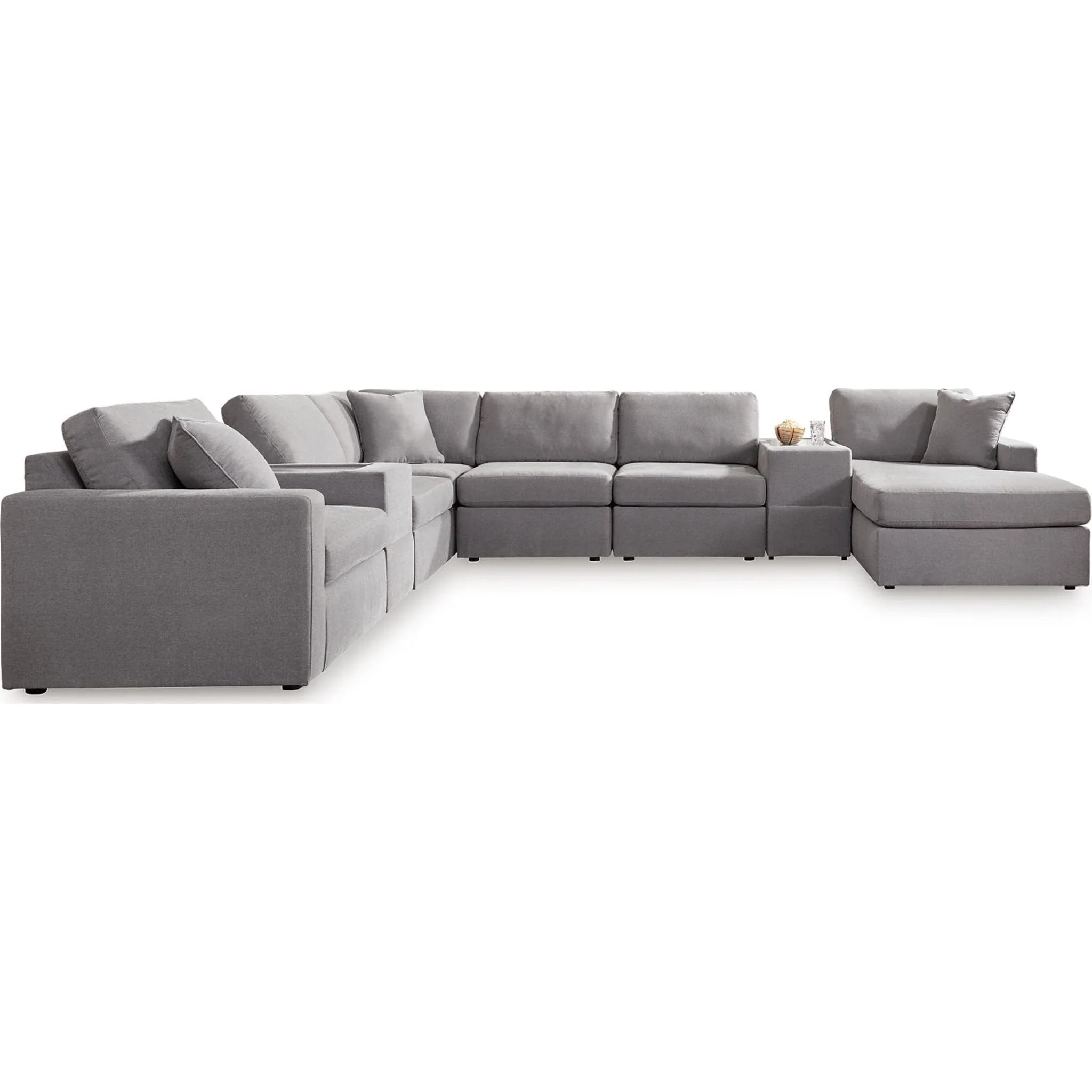 Modmax 8 Piece Modular Sectional with Chaise and Storage Consoles - Image 135