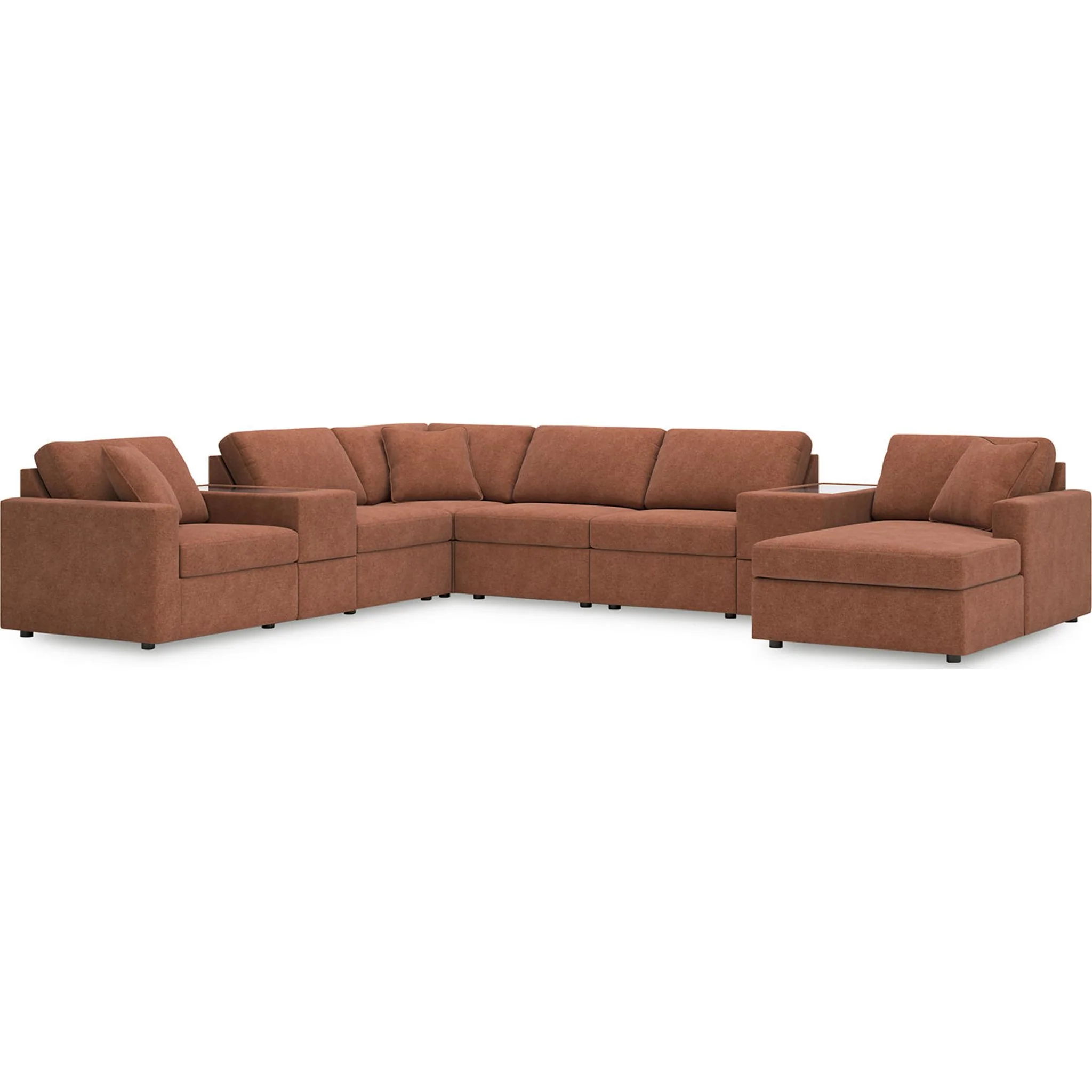 Modmax 8 Piece Modular Sectional with Chaise and Storage Consoles - Image 2