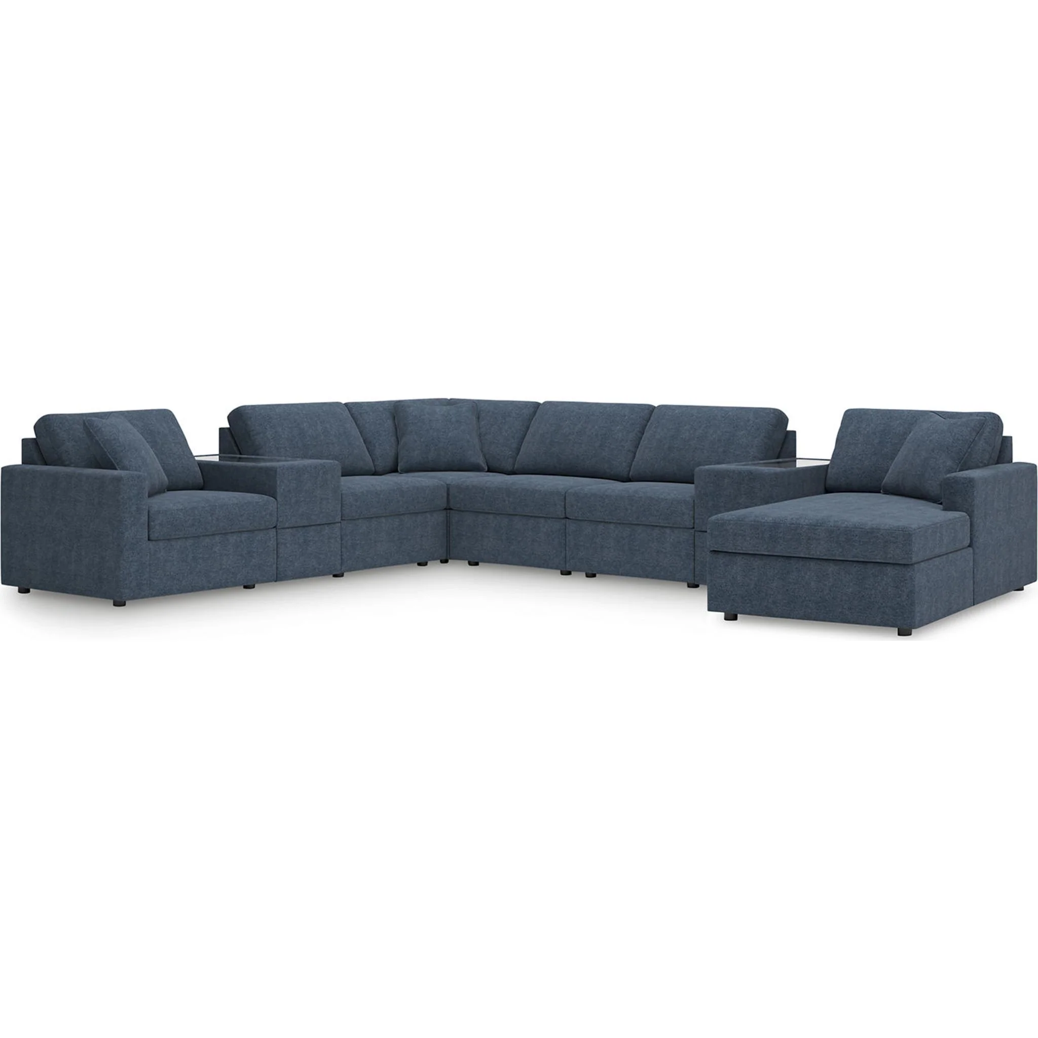 Modmax 8 Piece Modular Sectional with Chaise and Storage Consoles - Image 64