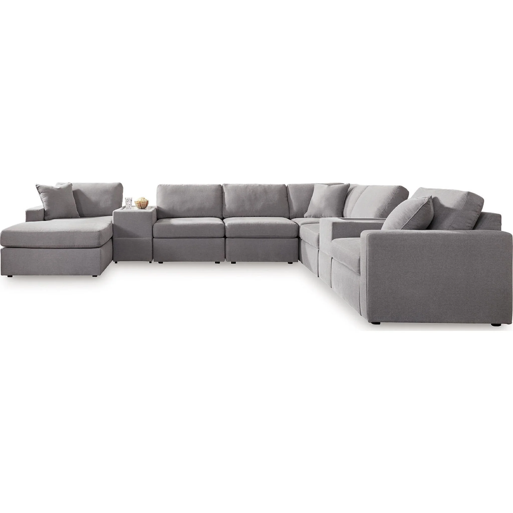 Modmax 8 Piece Modular Sectional with Chaise and Storage Consoles - Image 71