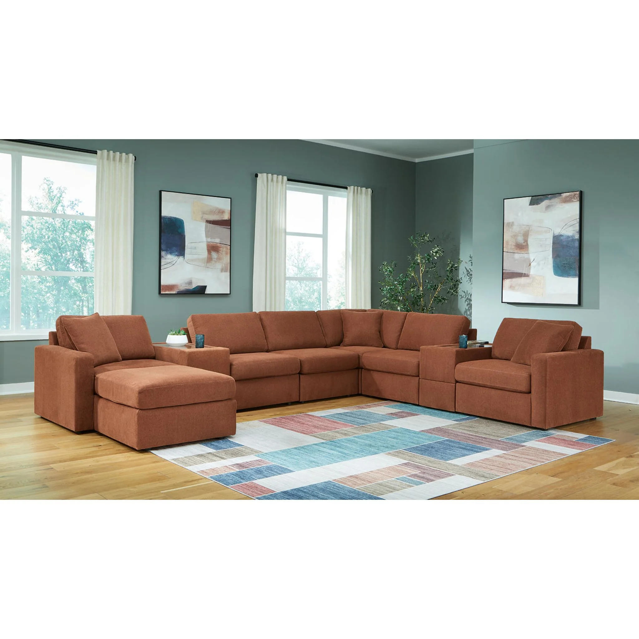 Modmax 8 Piece Modular Sectional with Storage Consoles - Image 55