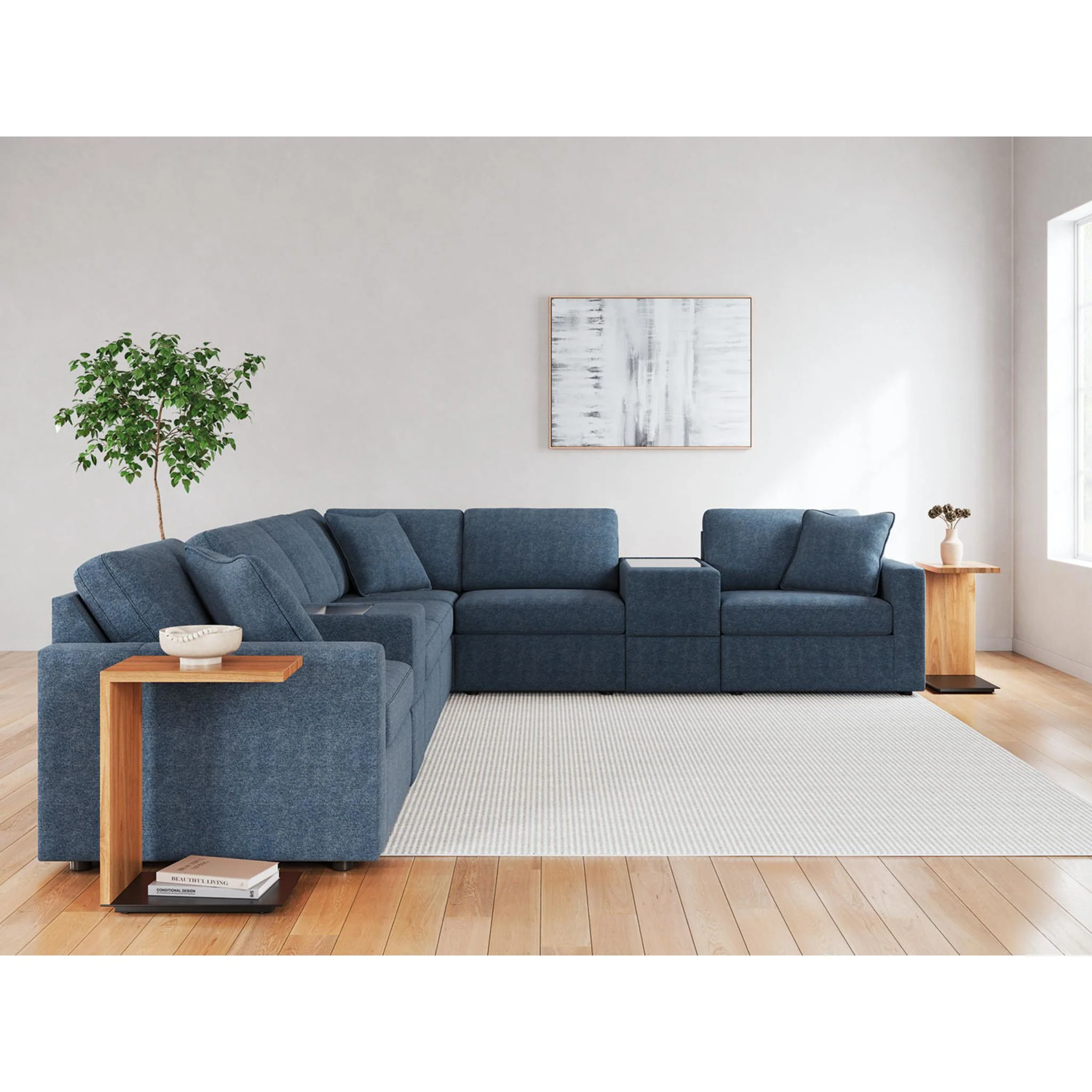 Modmax 8 Piece Modular Sectional with Storage Consoles - Image 66