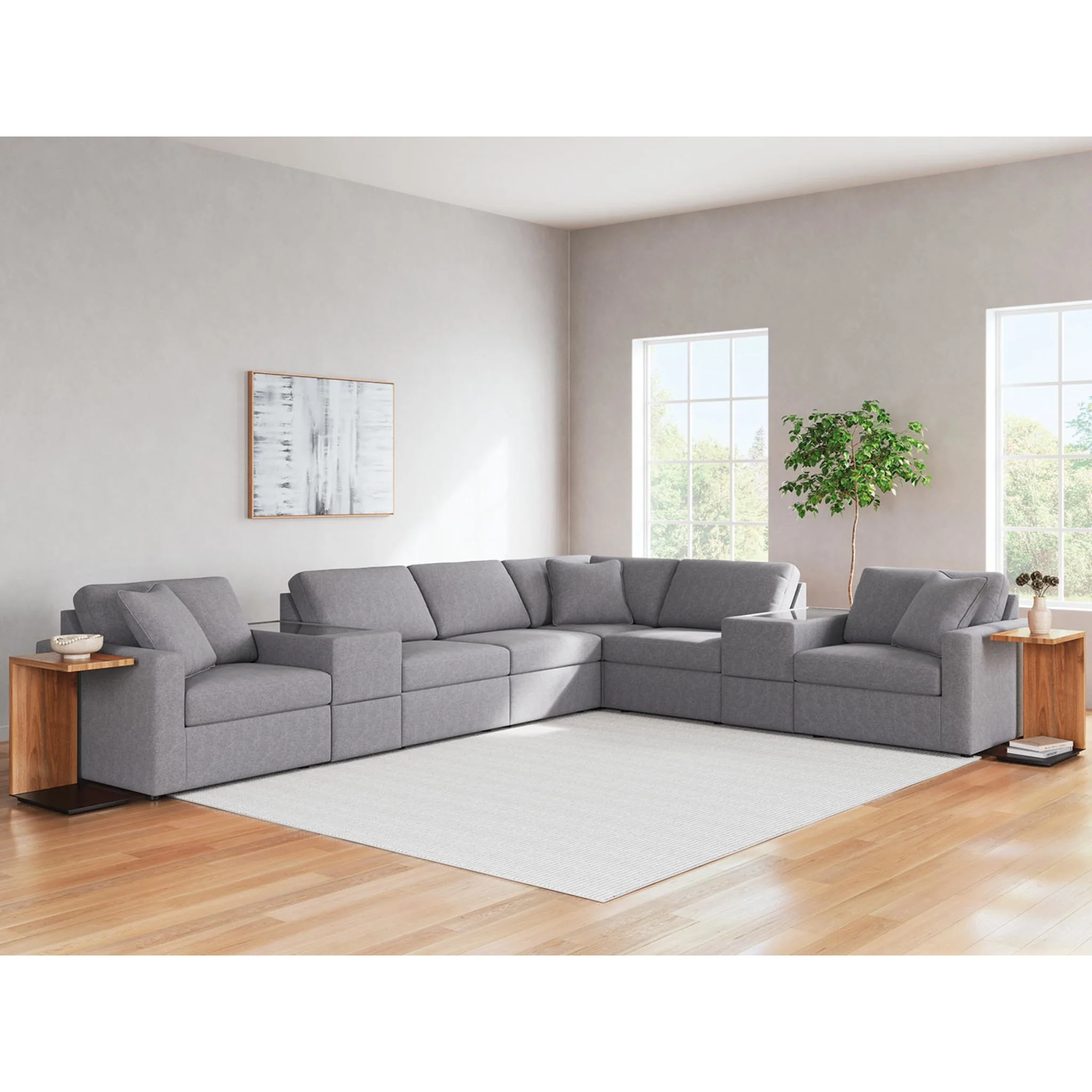 Modmax 8 Piece Modular Sectional with Storage Consoles - Image 82