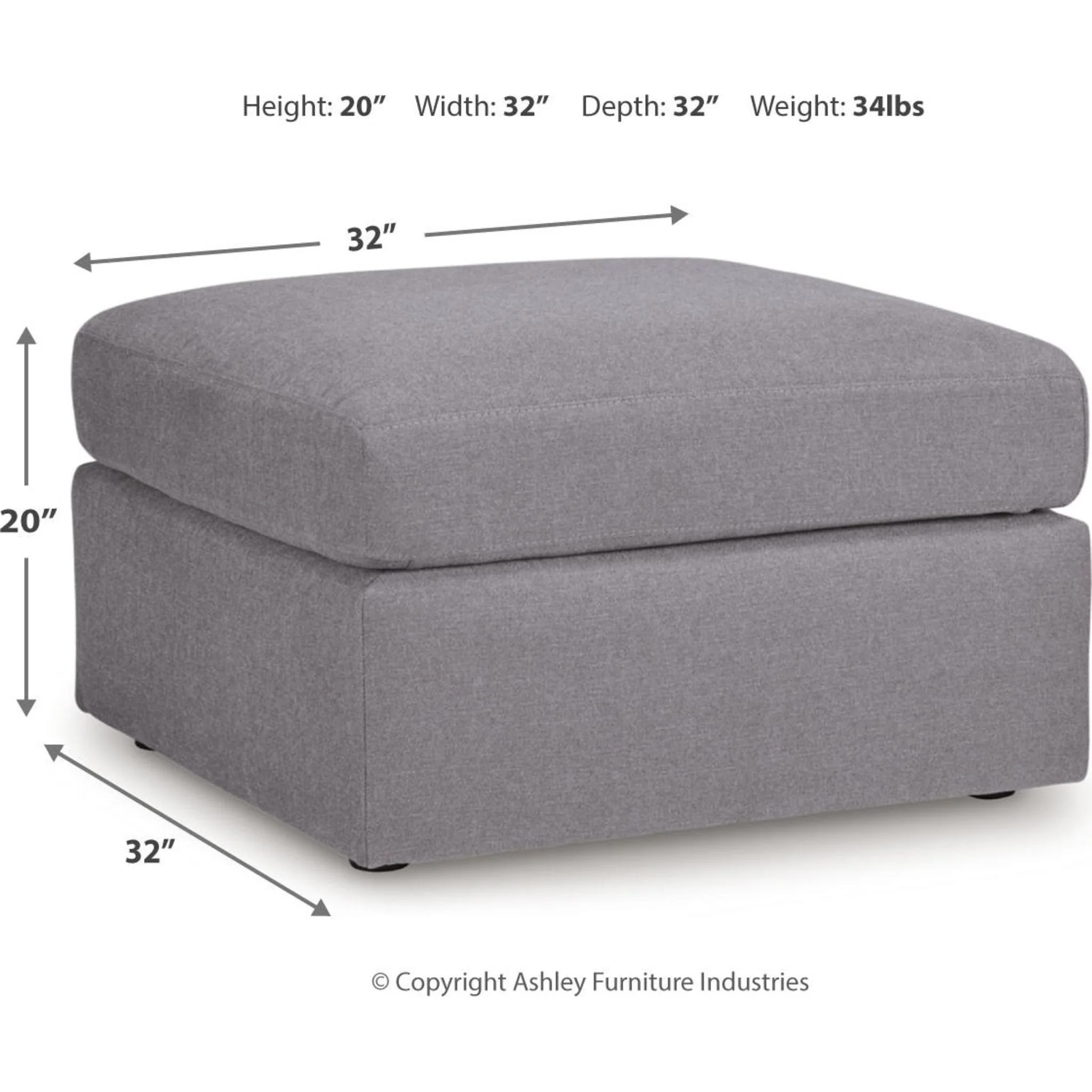 Modmax Oversized Accent Ottoman - Image 30