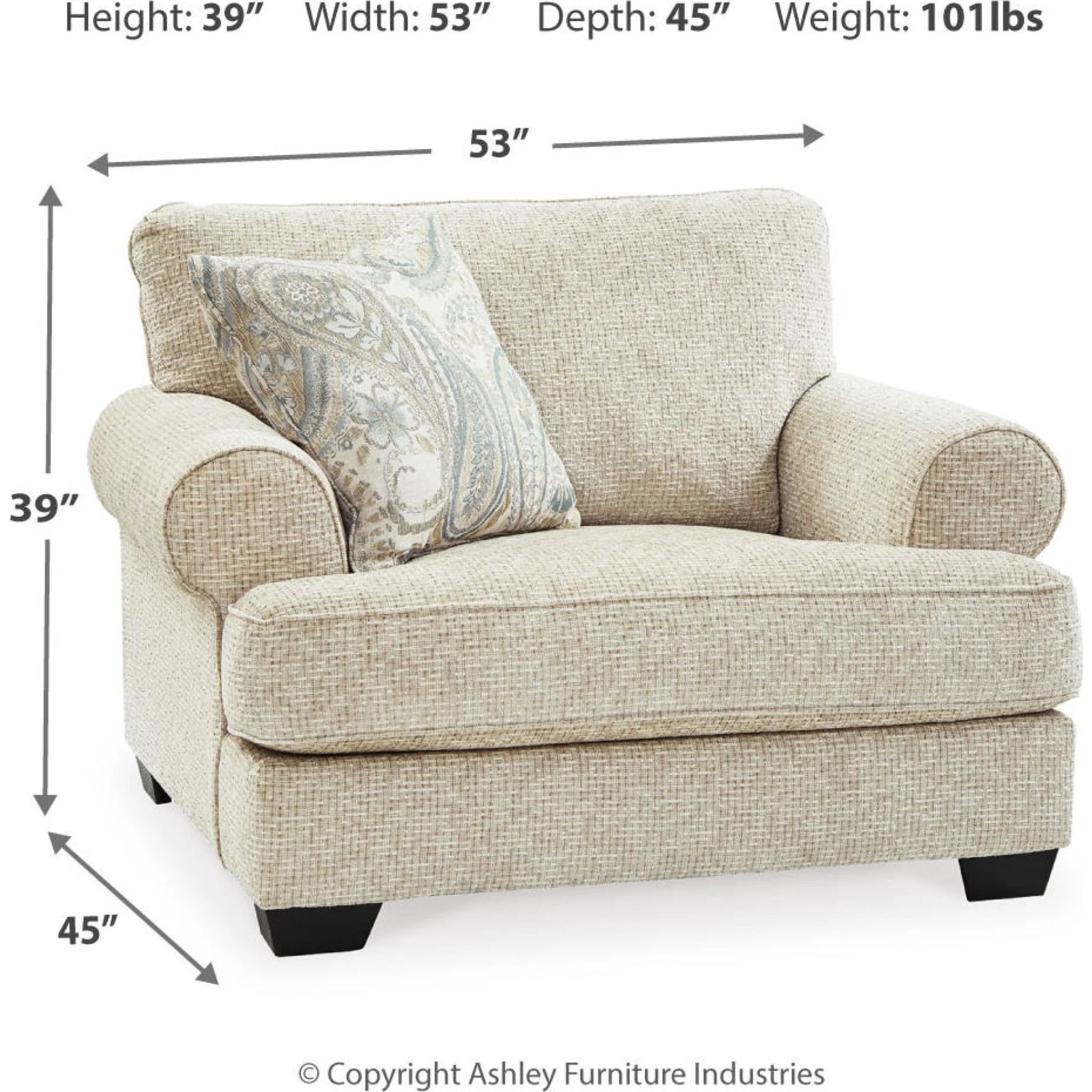 Monaghan Oversized Chair - Sandstone - Image 4