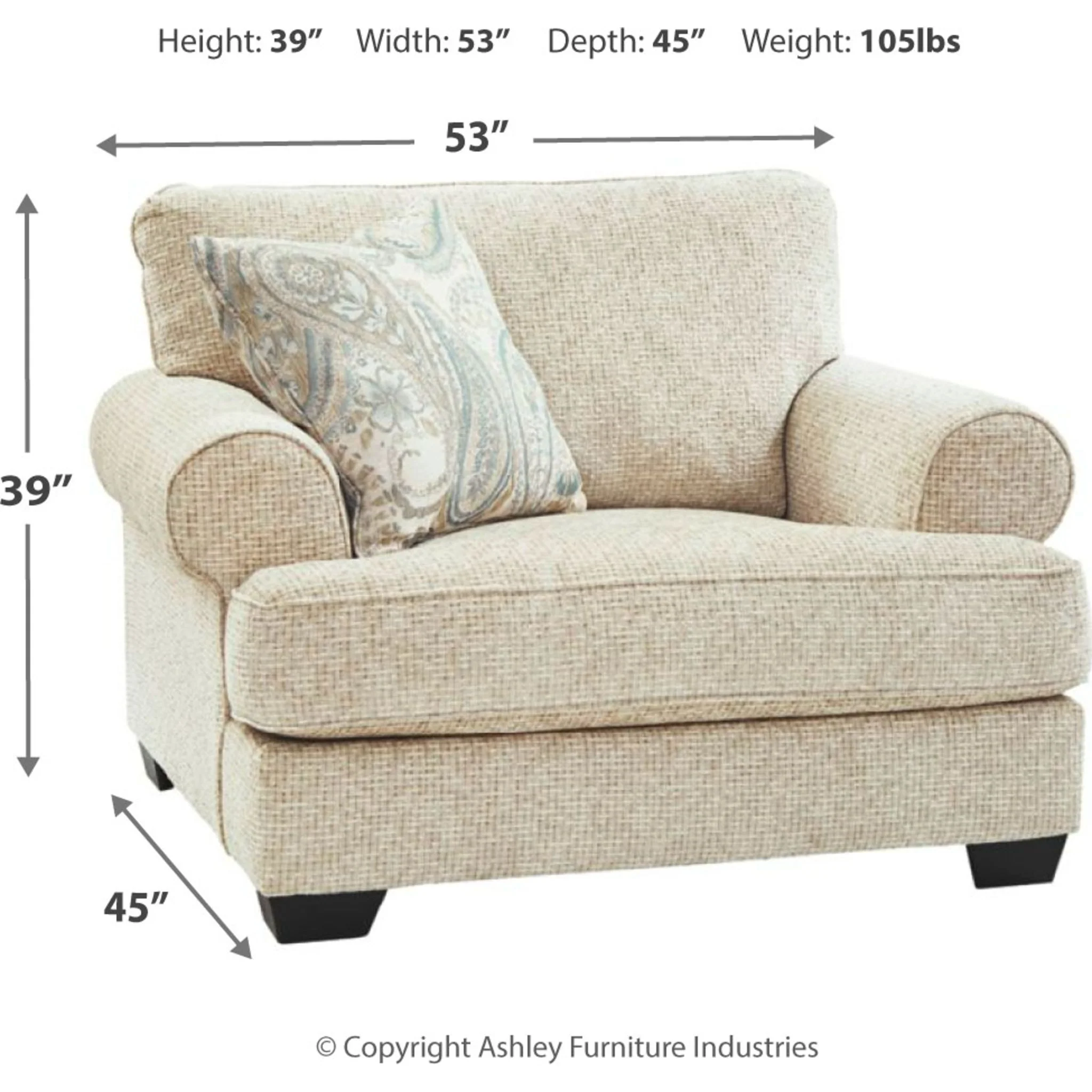 Monaghan Oversized Chair - Sandstone - Image 5