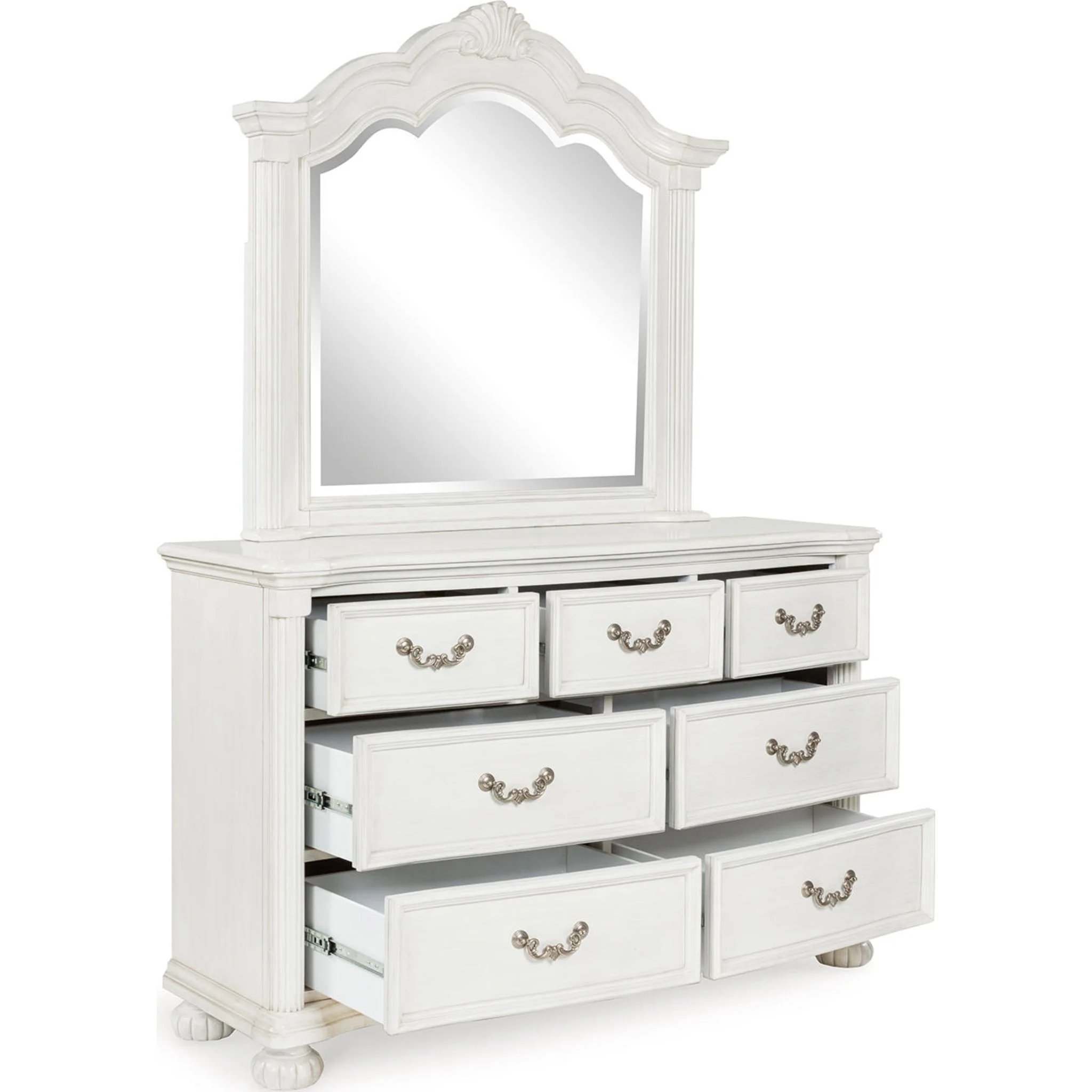 Montelaine Dresser and Mirror - Antique White - Image 3
