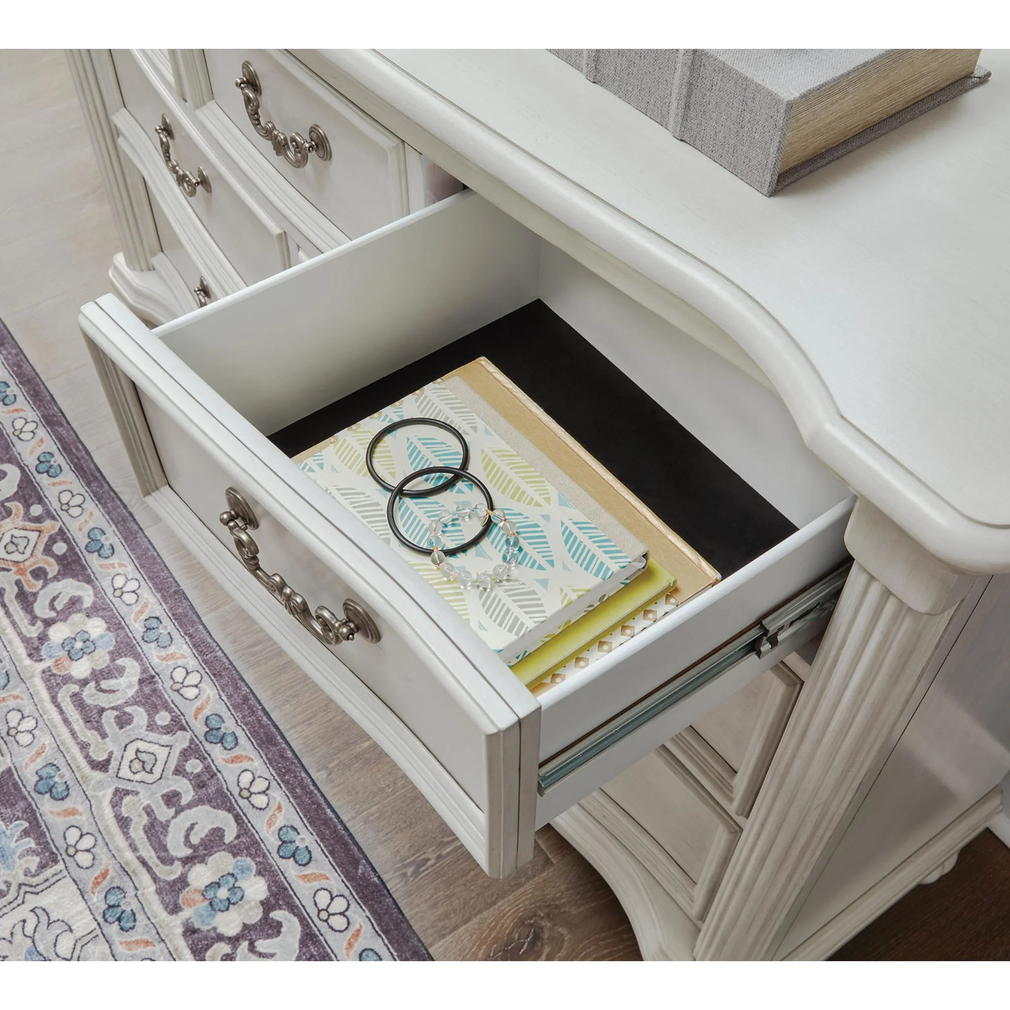 Montelaine Dresser and Mirror - Antique White - Image 5
