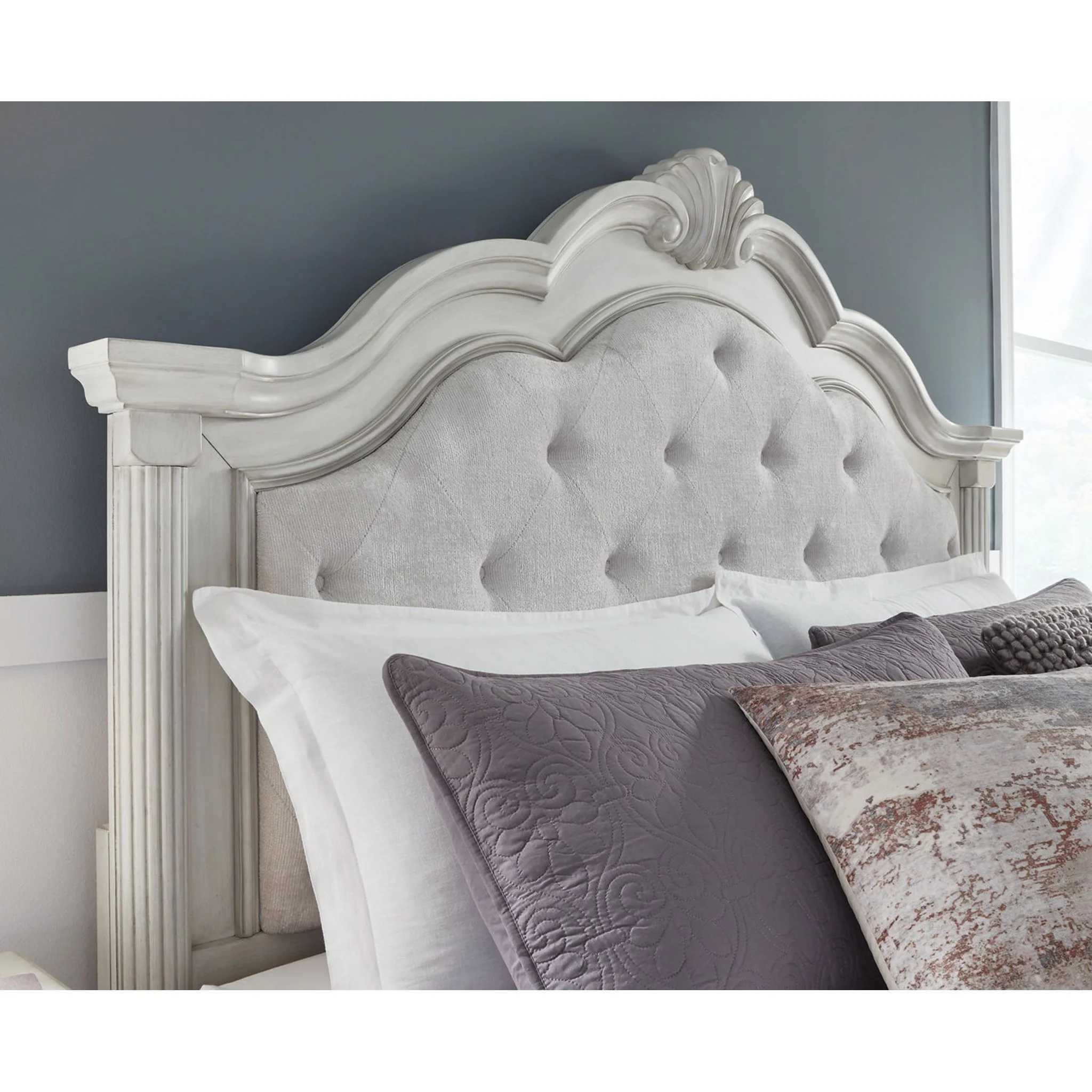 Montelaine King Panel Bed - Antique White - Image 6
