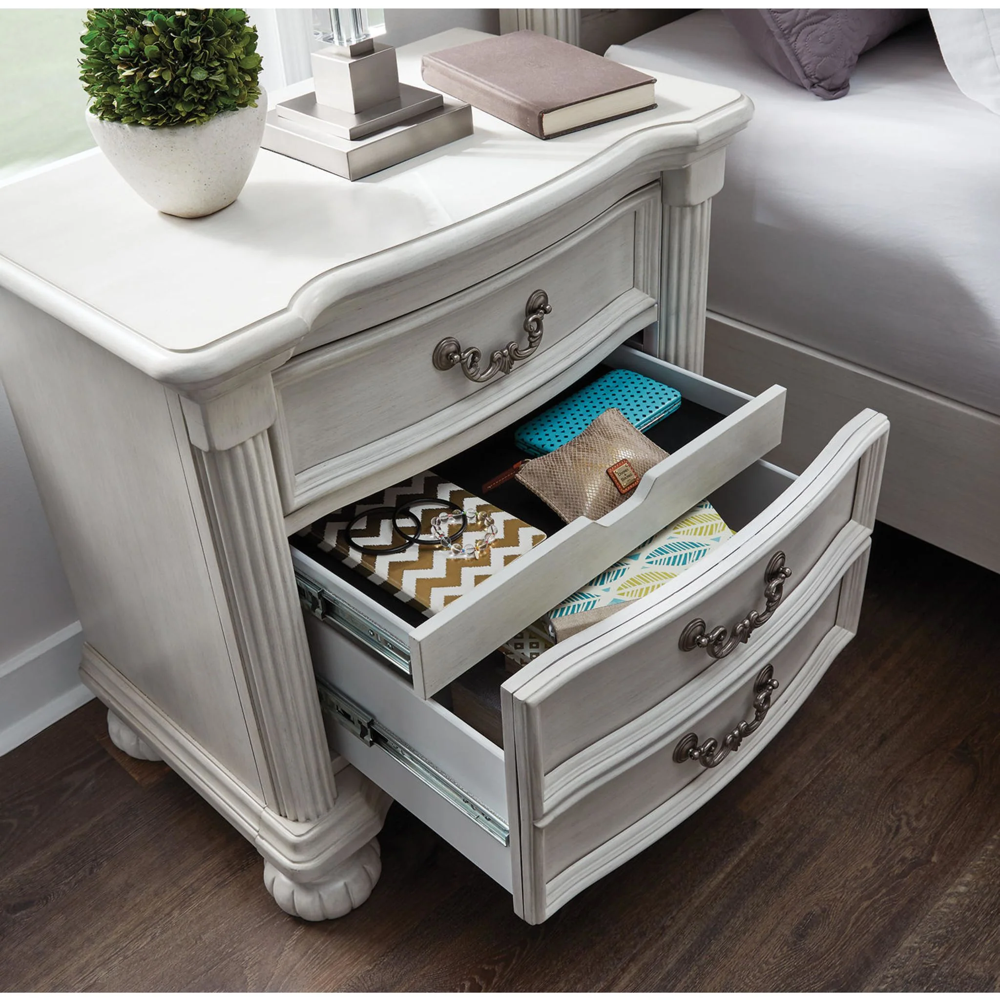 Montelaine Nightstand - Antique White - Image 4