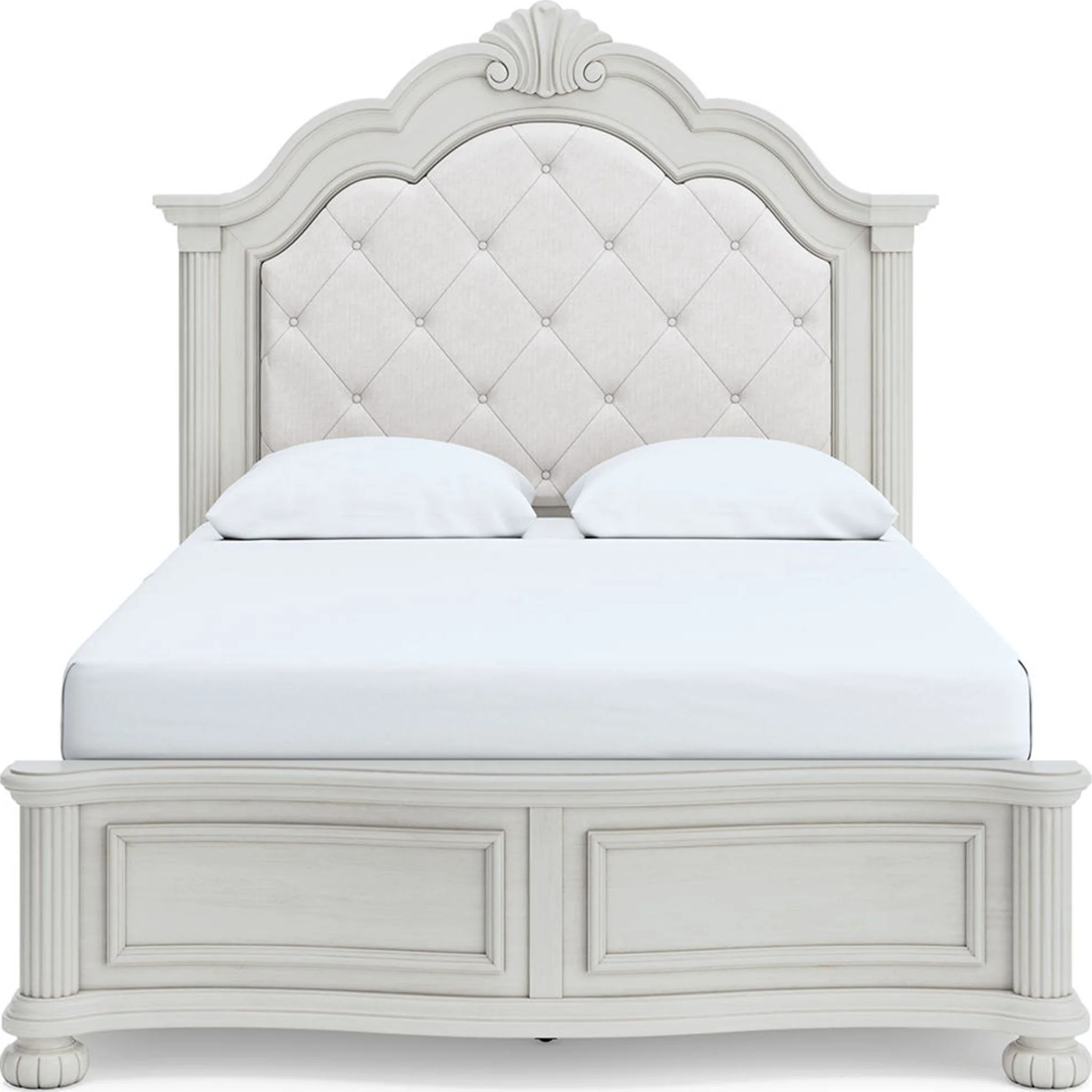 Montelaine Queen Panel Bed - Antique White - Image 3