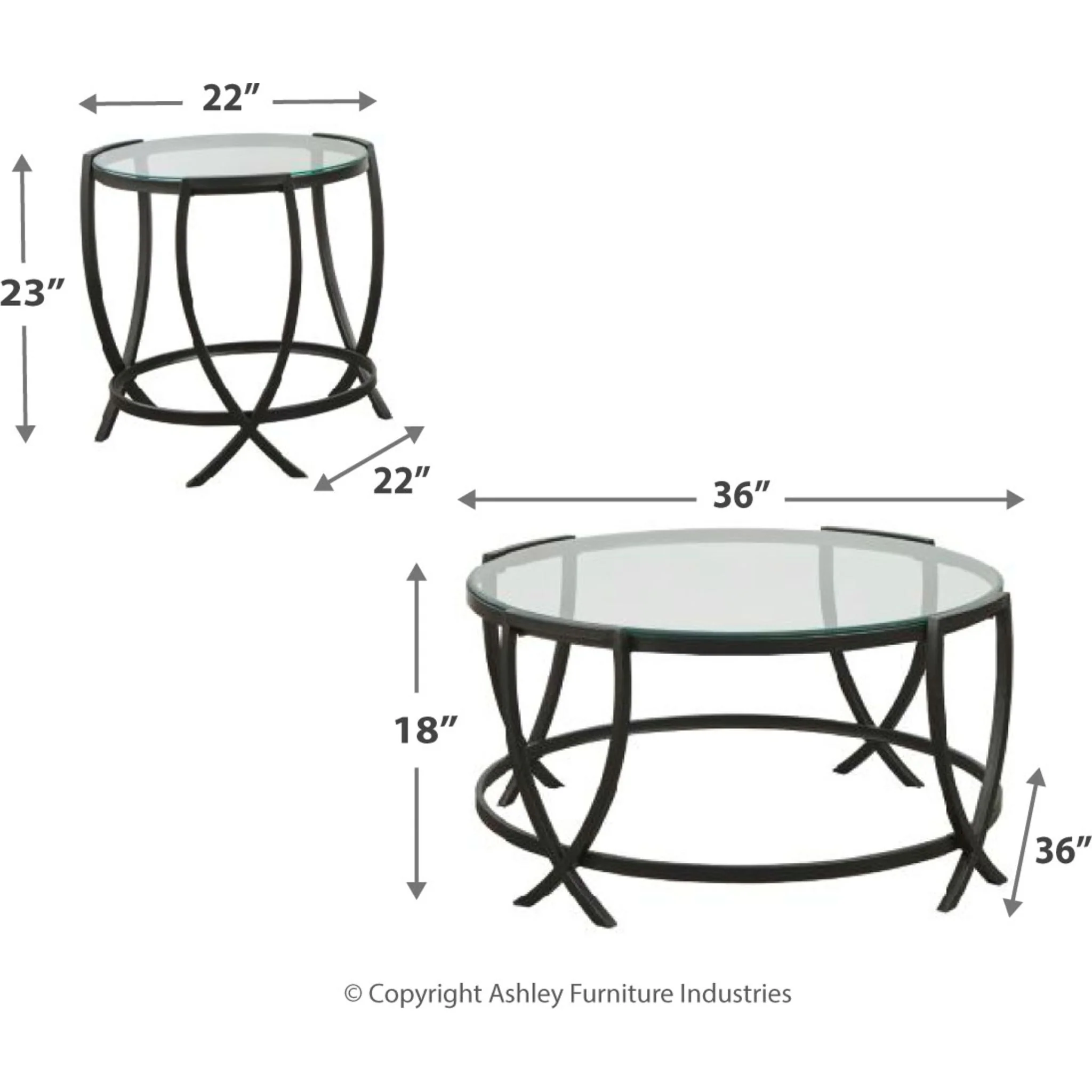 Morgantown 3 Pack Tables - Black - Image 4