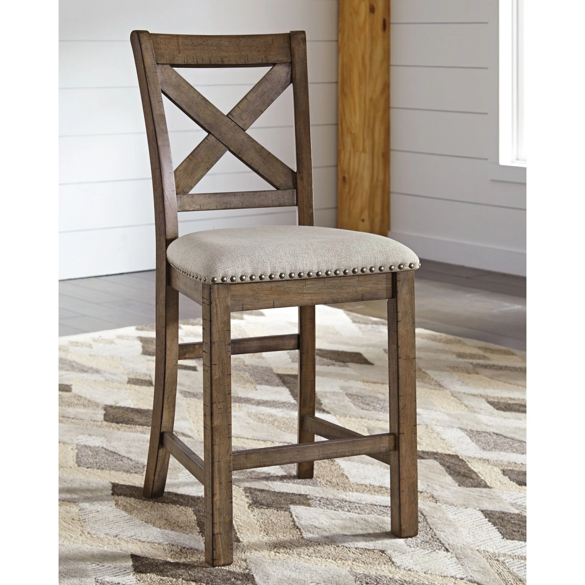 Moriville Counter Height Stool - Beige - (D631-124) - Image 2