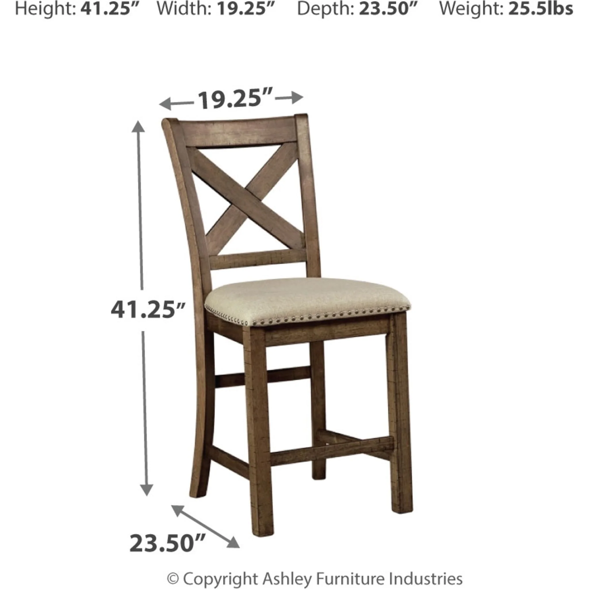 Moriville Counter Height Stool - Beige - (D631-124) - Image 6