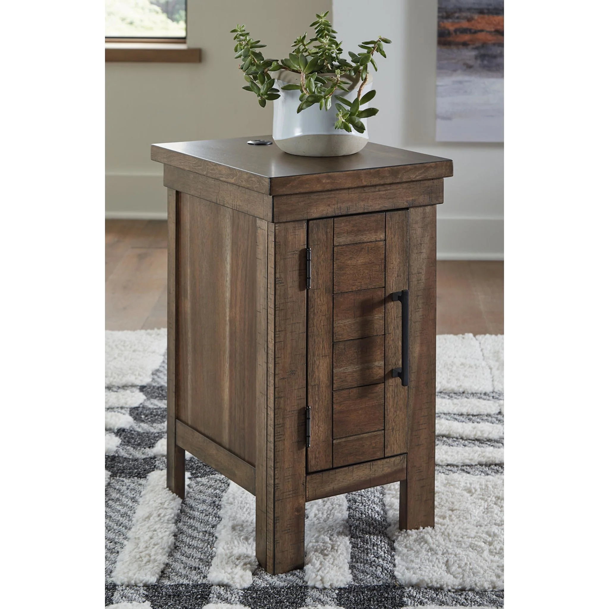 Moriville Chair Side End Table - Grayish Brown - Image 8