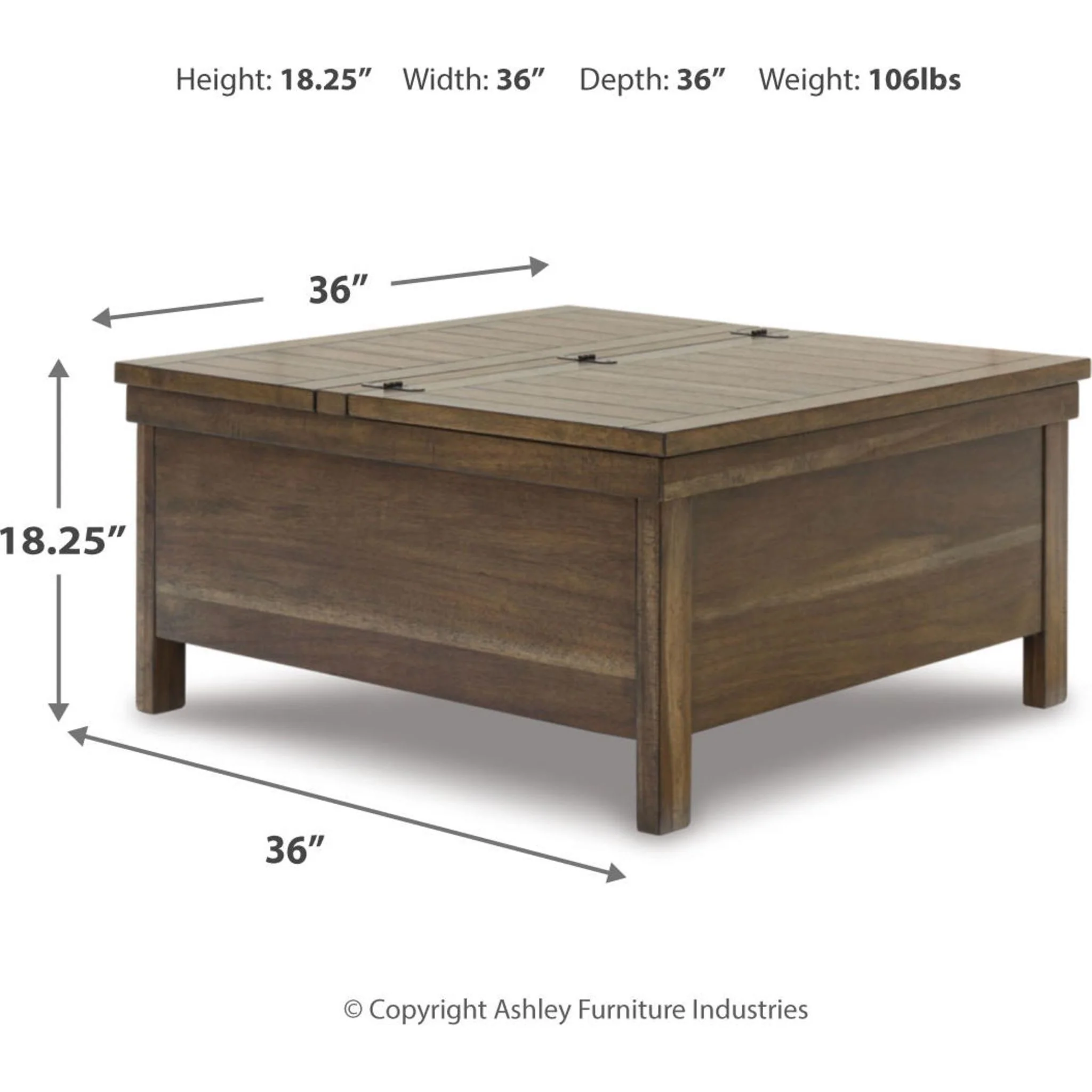 Moriville Coffee Table - Grayish Brown - Image 9