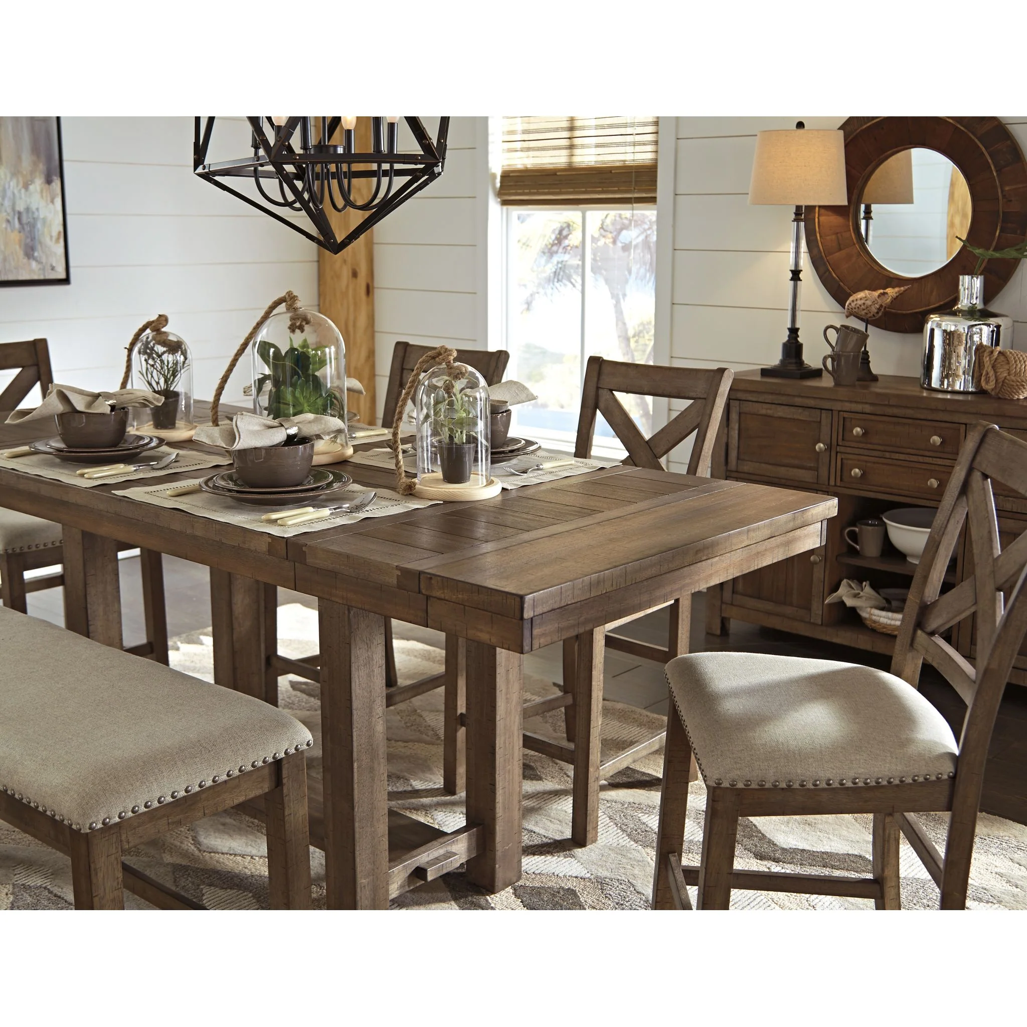 Moriville Counter Height Extension Table - Beige - (D631-32) - Image 7