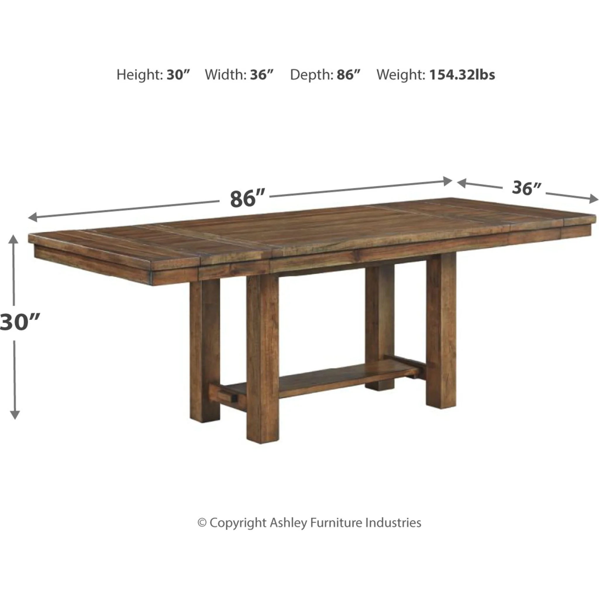 Moriville Dining Extension Table - Grayish Brown - (D631-45) - Image 10