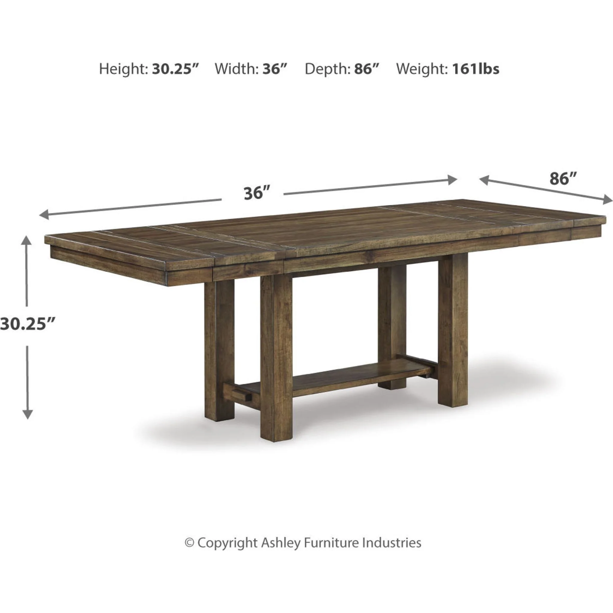 Moriville Dining Extension Table - Grayish Brown - (D631-45) - Image 36