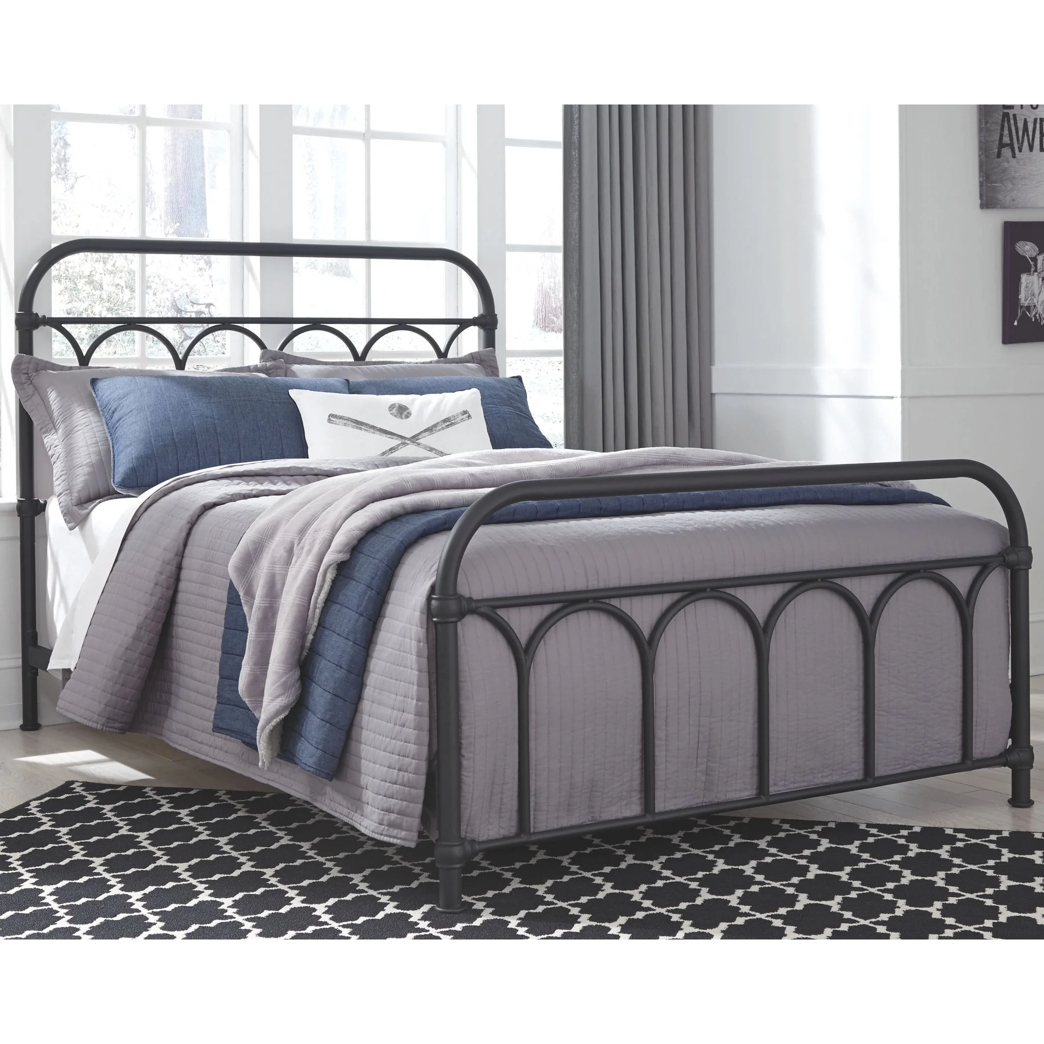Nashburg Metal Bed - Black - Image 14