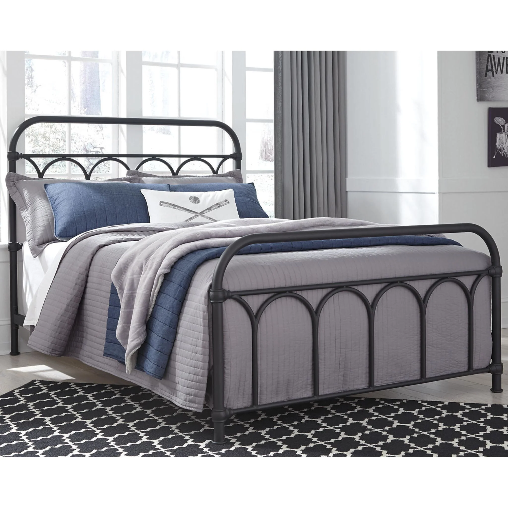 Nashburg Metal Bed - Black - Image 20