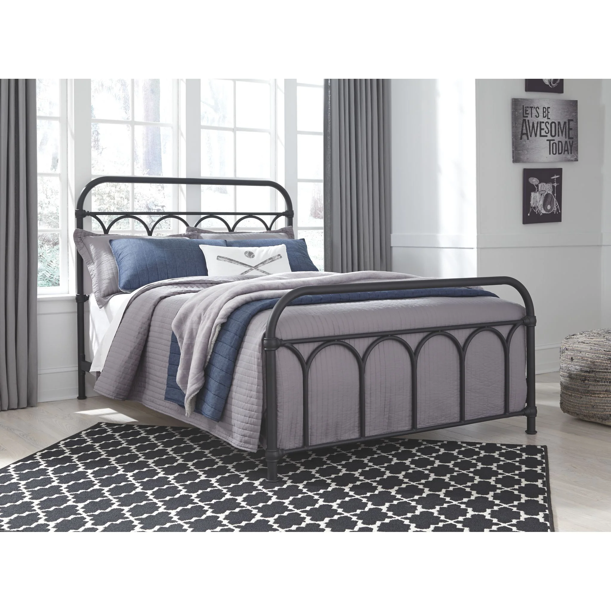 Nashburg Metal Bed - Black - Image 33