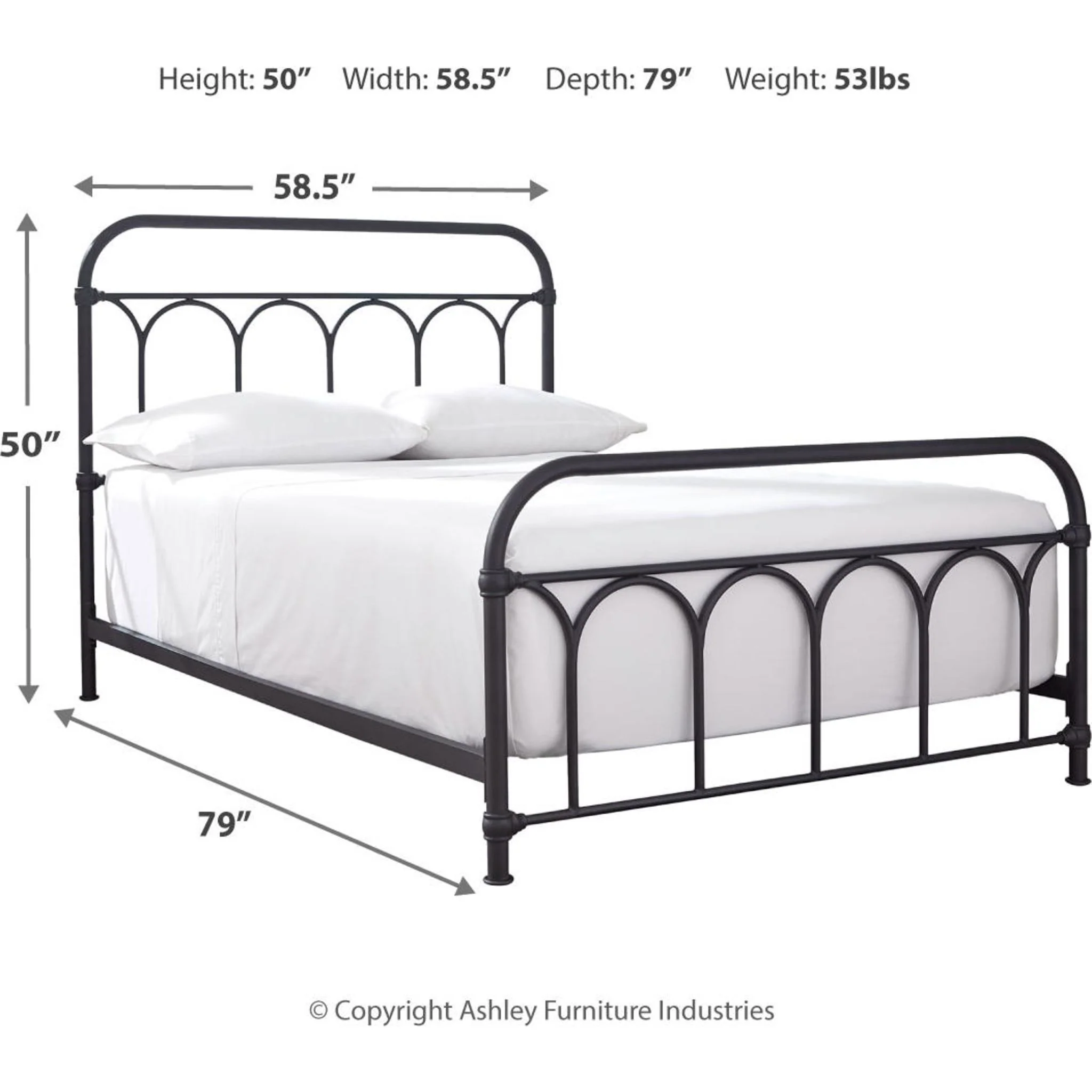 Nashburg Metal Bed - Black - Image 37