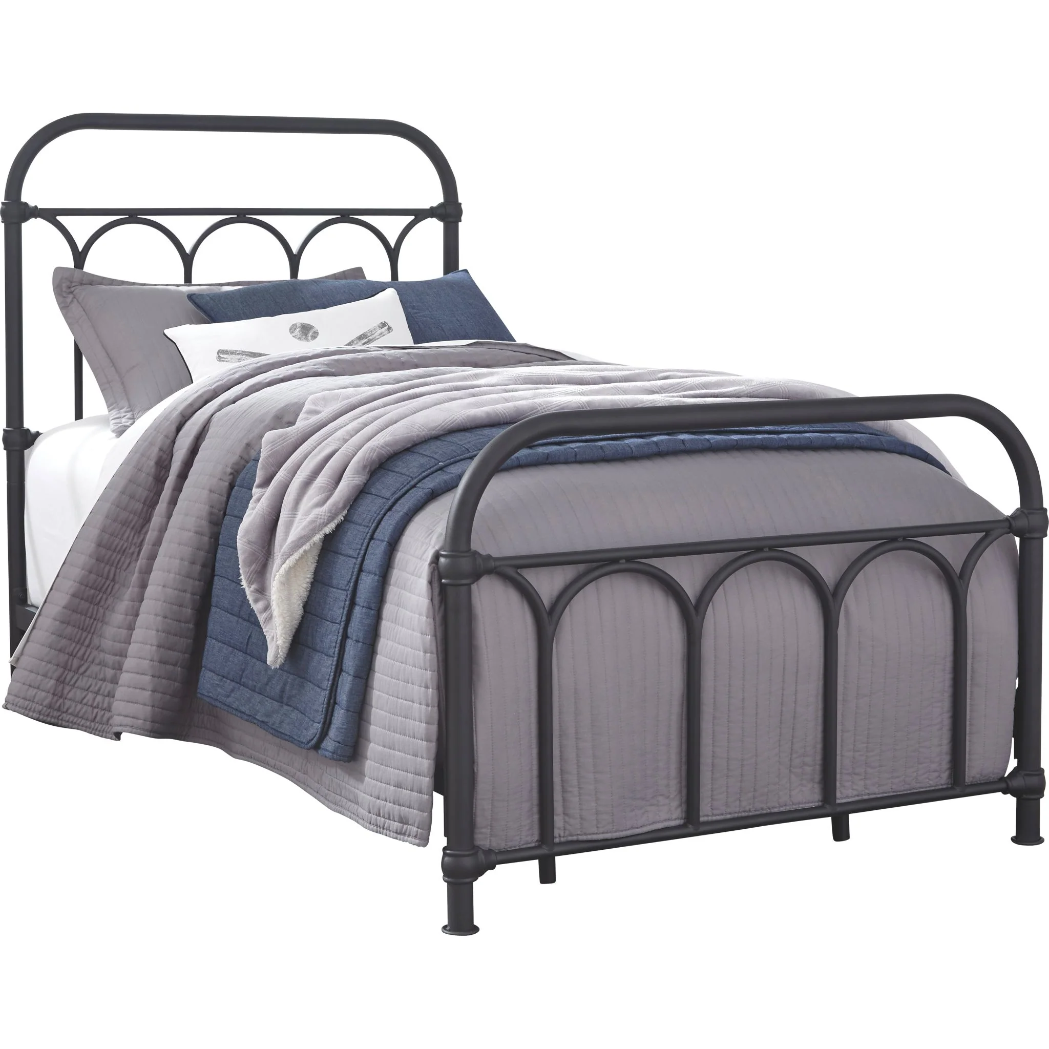 Nashburg Metal Bed - Black - Image 6