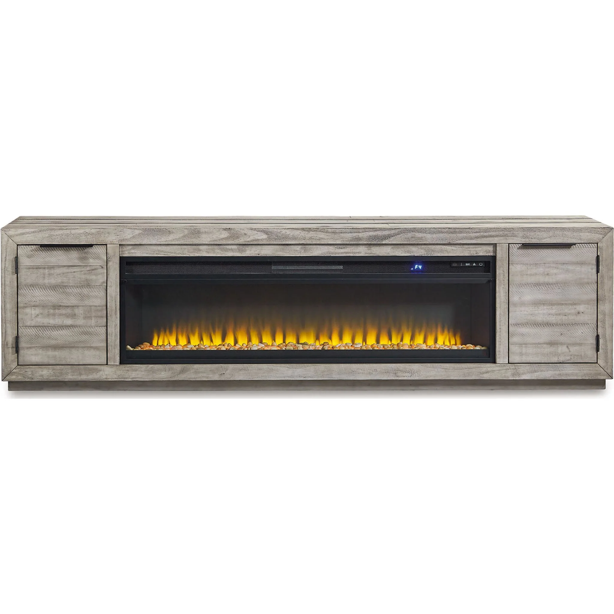 Naydell TV Stand with Fireplace - Gray - Image 4