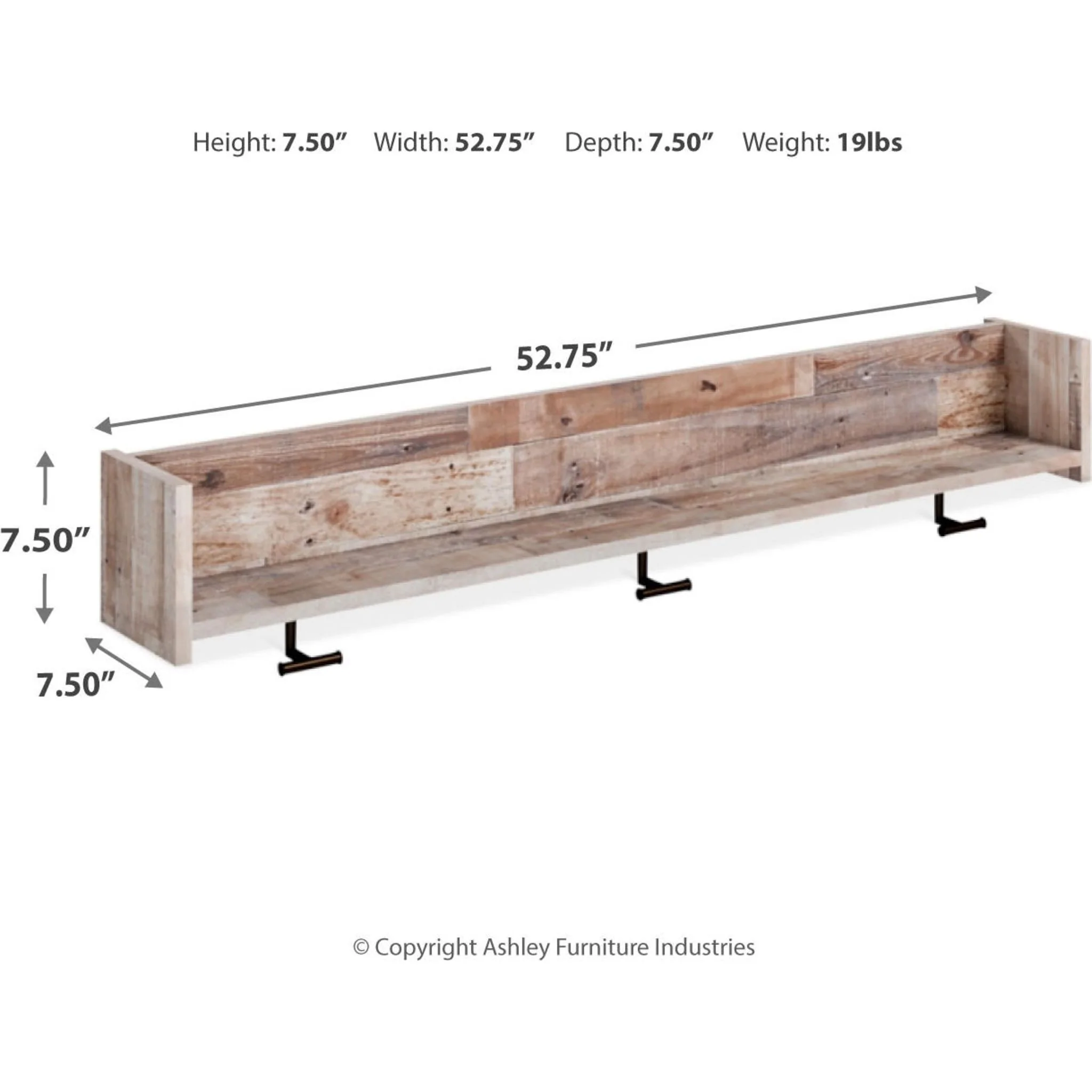 Neilsville Coat Rack - Whitewash - Image 3