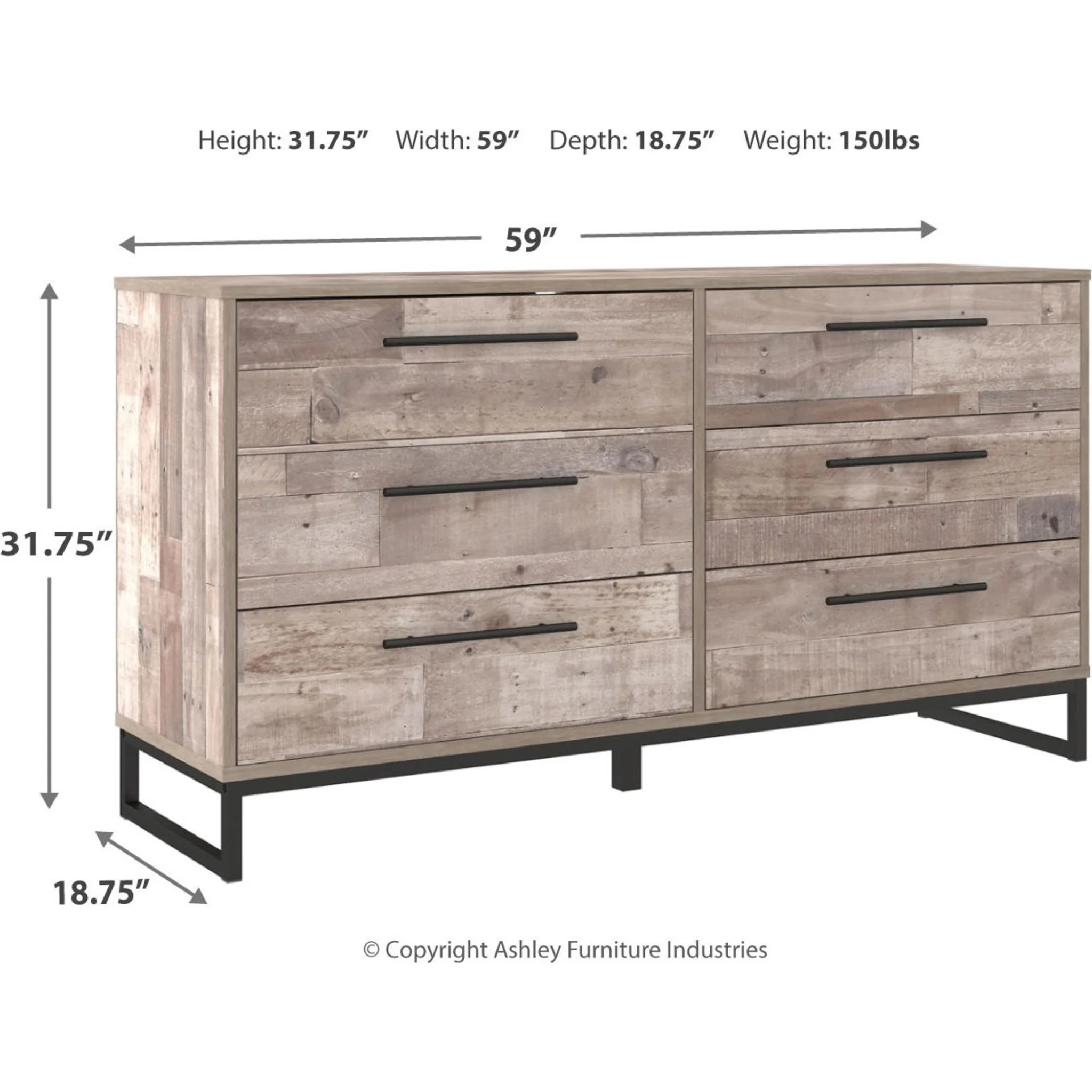 Neilsville Dresser - Whitewash - Image 6